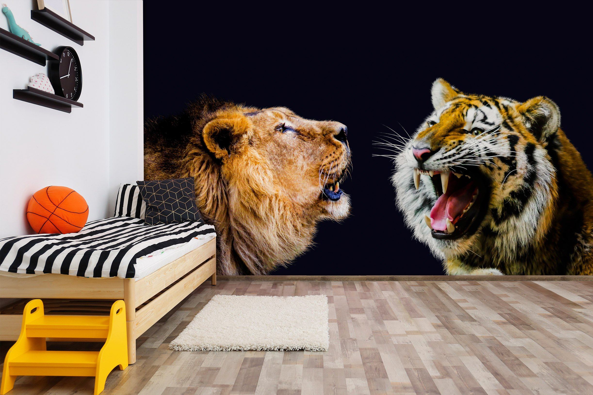 3D Lion Tiger 583 Wallpaper AJ Wallpaper