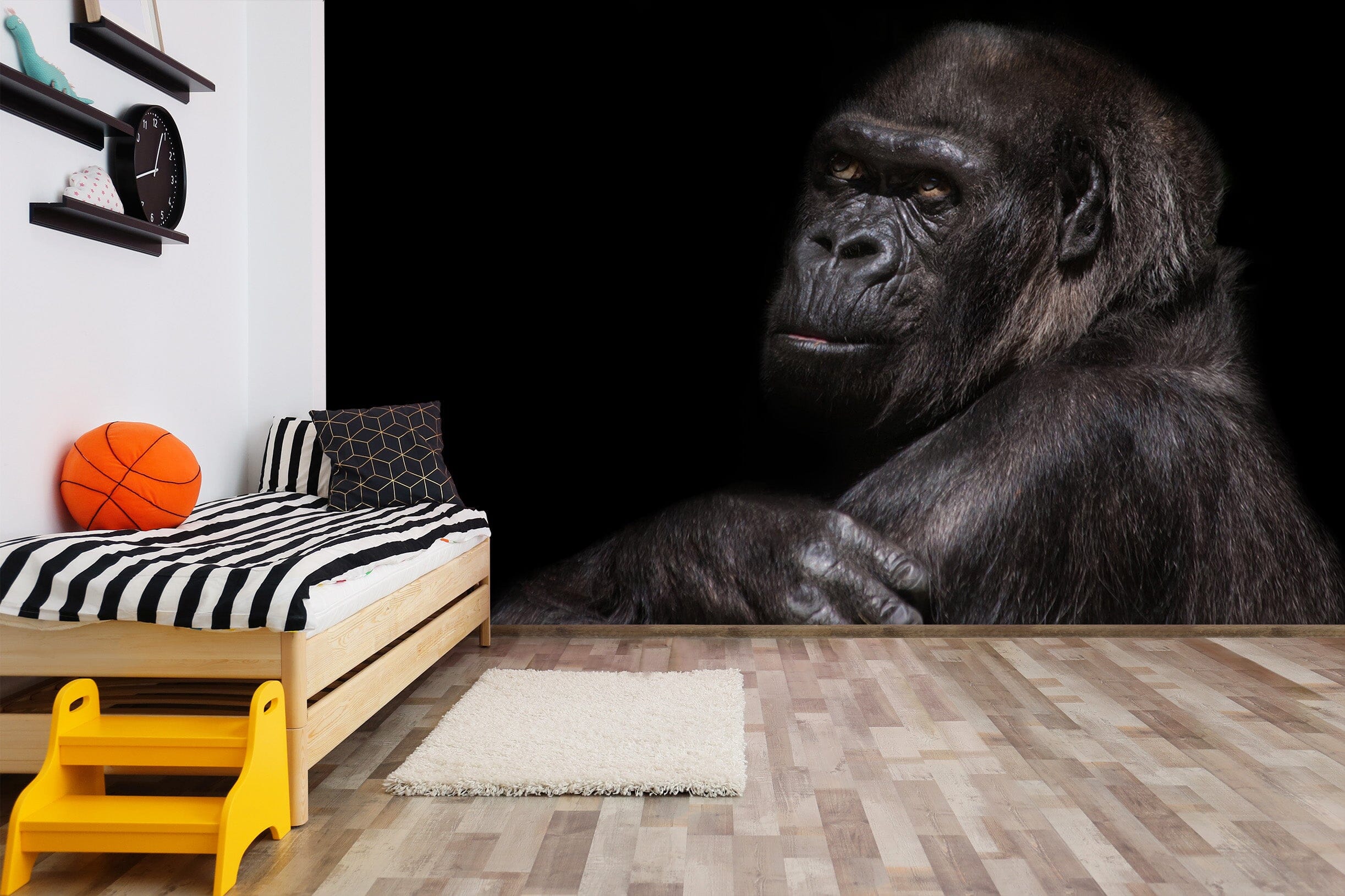 3D Black Orangutan 154 Wall Murals Wallpaper AJ Wallpaper 2