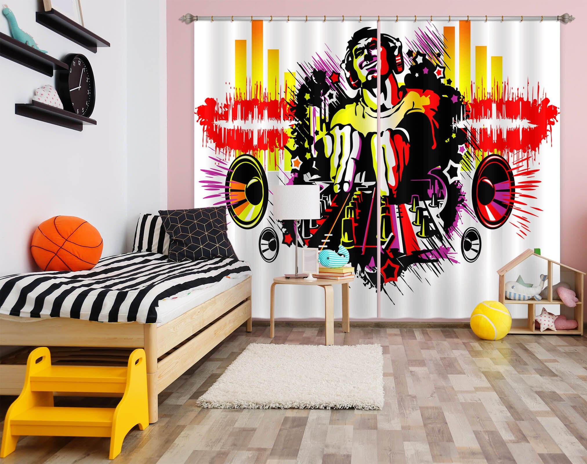 3D Color Speaker 758 Curtains Drapes Wallpaper AJ Wallpaper