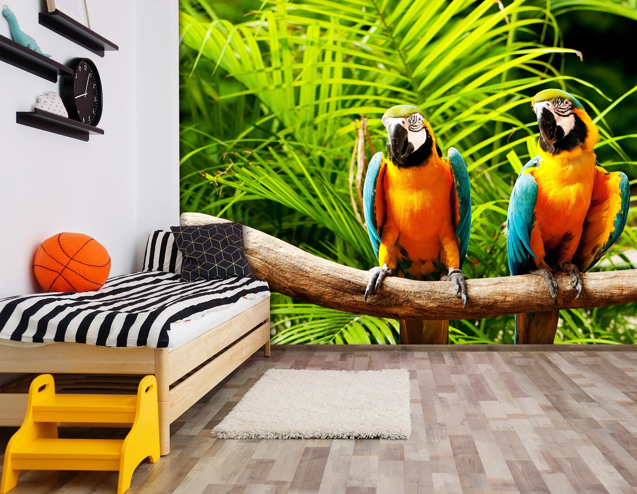 3D Parrot Tree 439 Wall Murals Wallpaper AJ Wallpaper 2