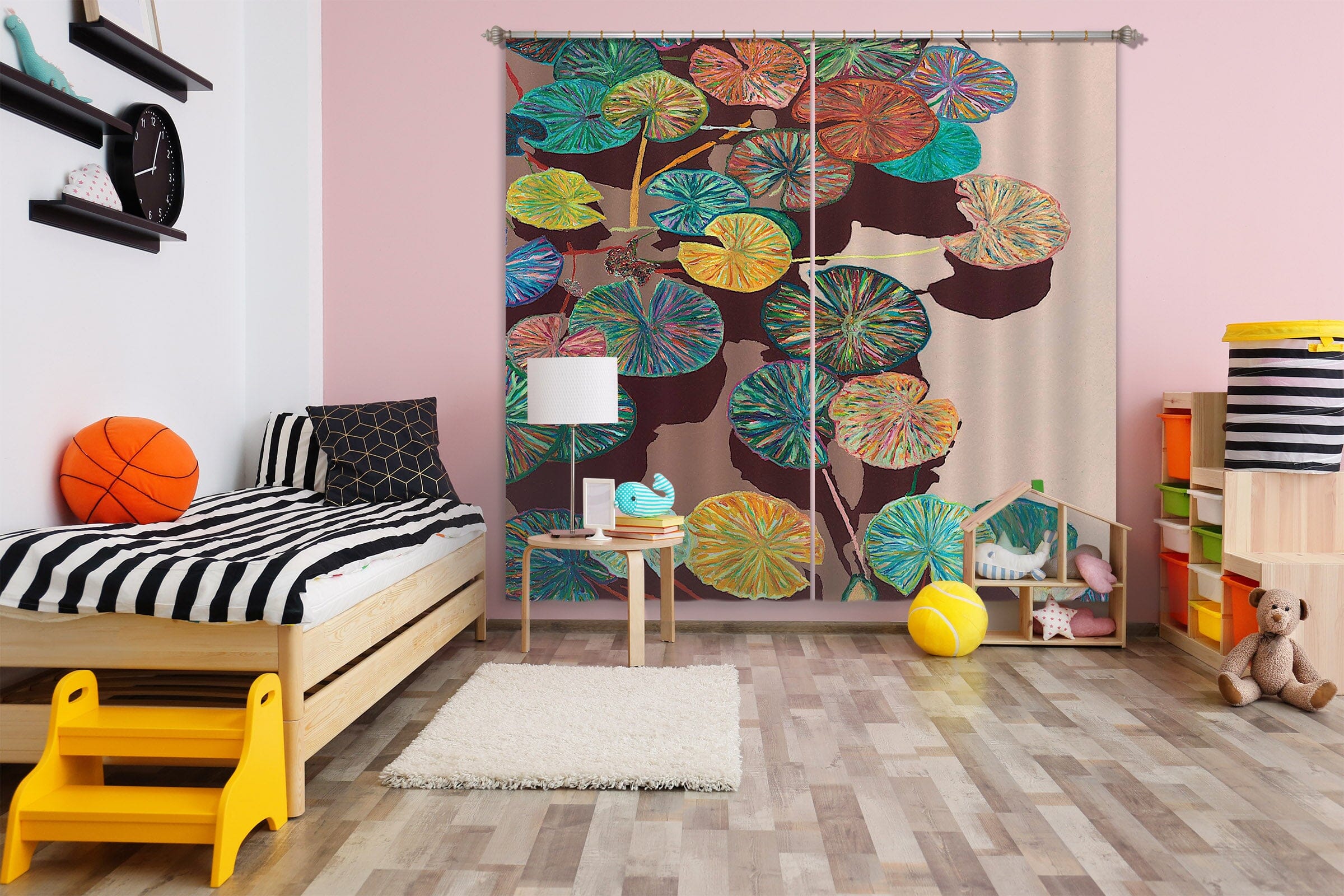 3D Lotus Leaf 280 Allan P. Friedlander Curtain Curtains Drapes Curtains AJ Creativity Home