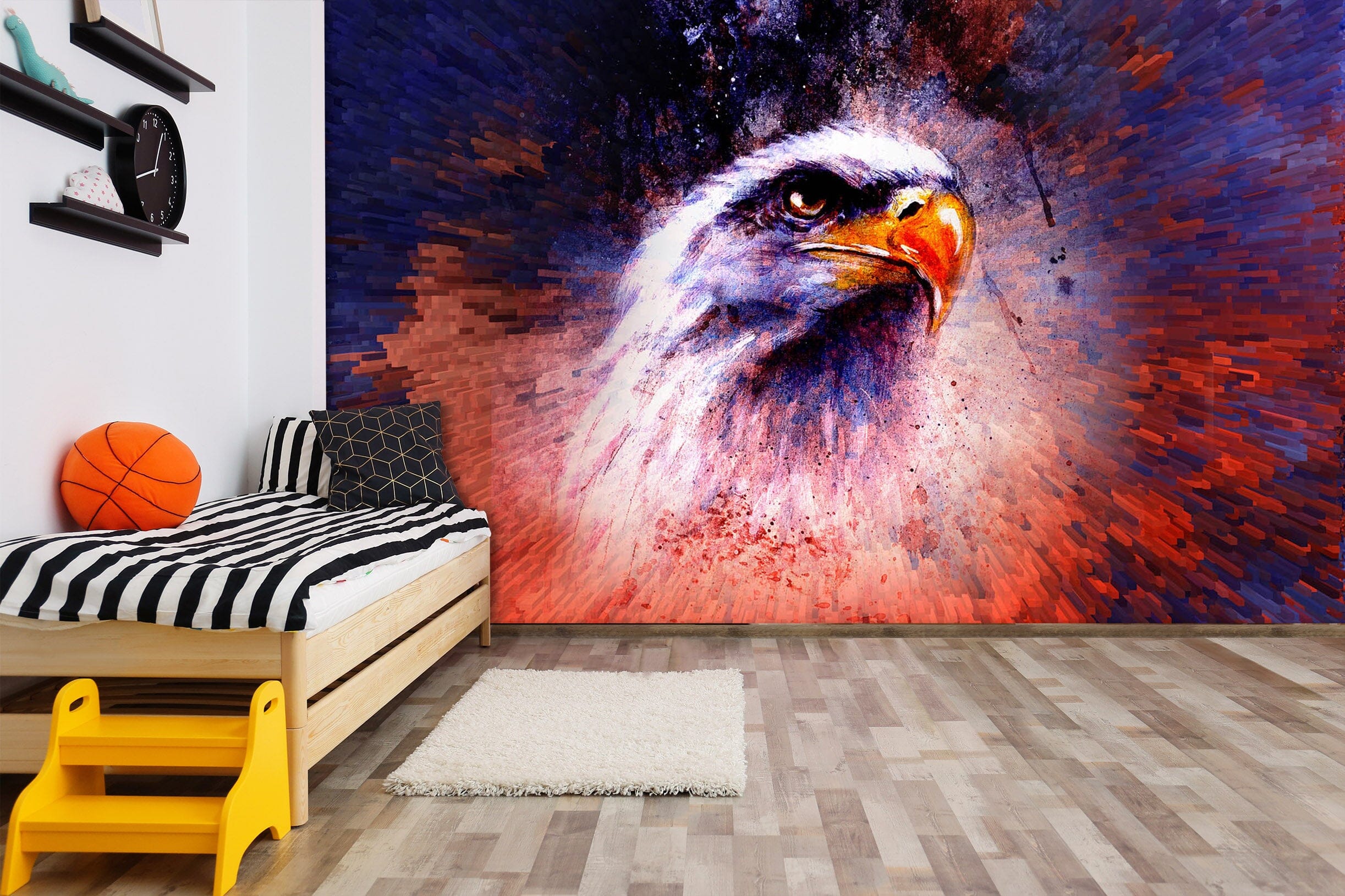 3D Graffiti Eagle 335 Wall Murals Wallpaper AJ Wallpaper 2
