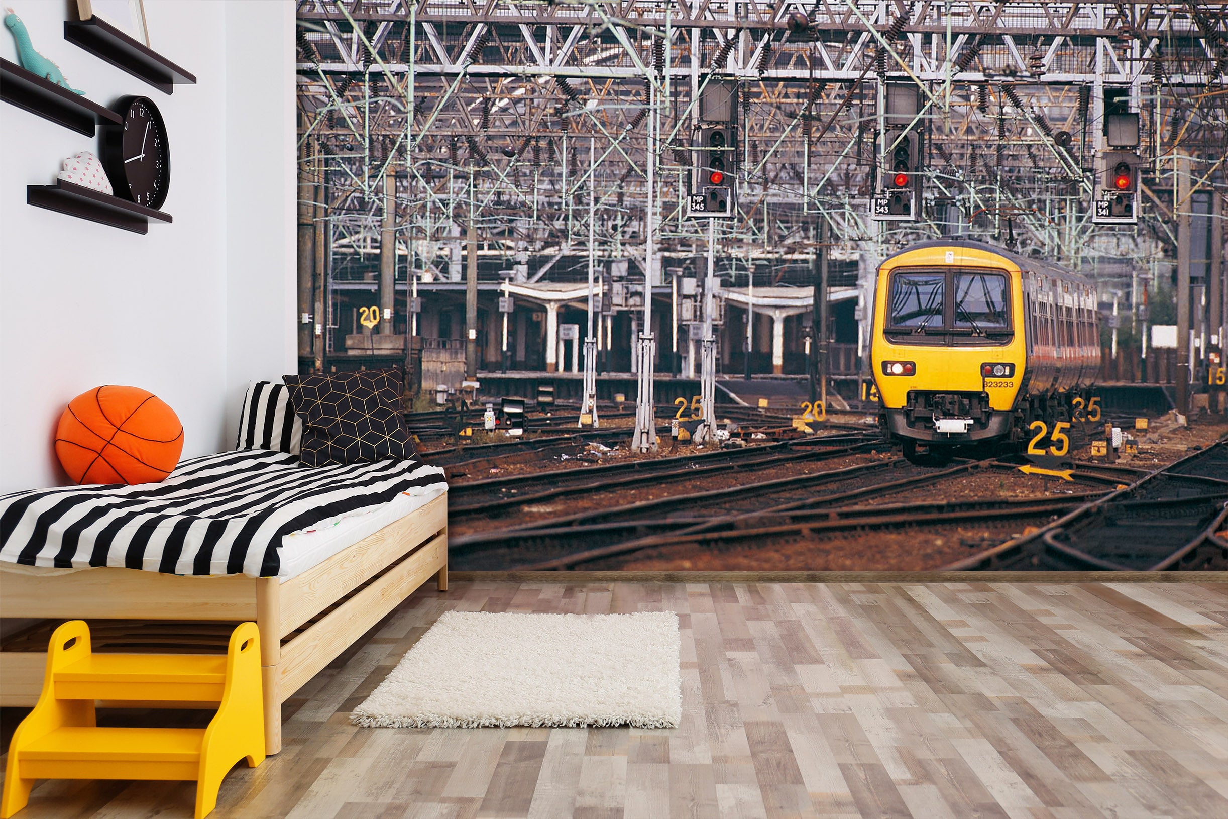 3D Railway Train 067 Vehicle Wall Murals