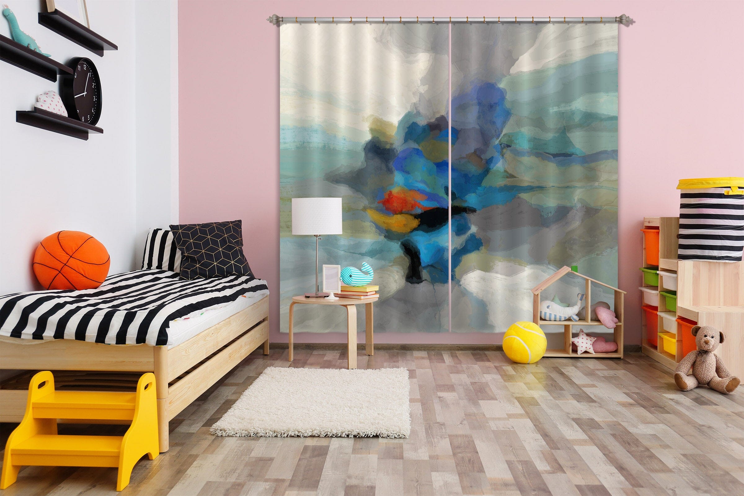 3D Color Ink 044 Michael Tienhaara Curtain Curtains Drapes Curtains AJ Creativity Home