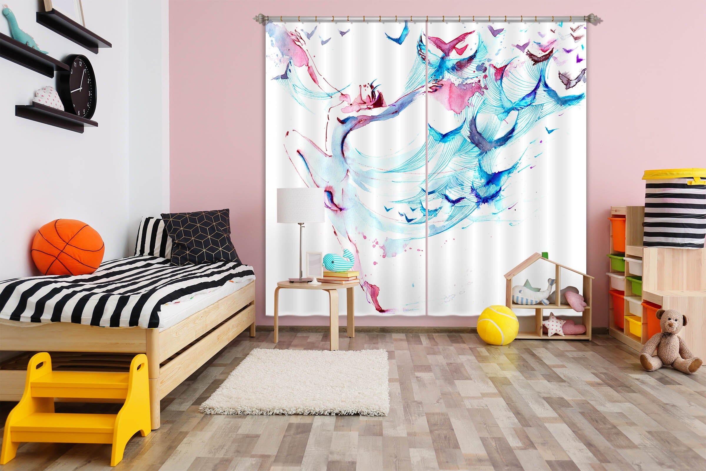 3D Color Graffiti 839 Curtains Drapes Wallpaper AJ Wallpaper