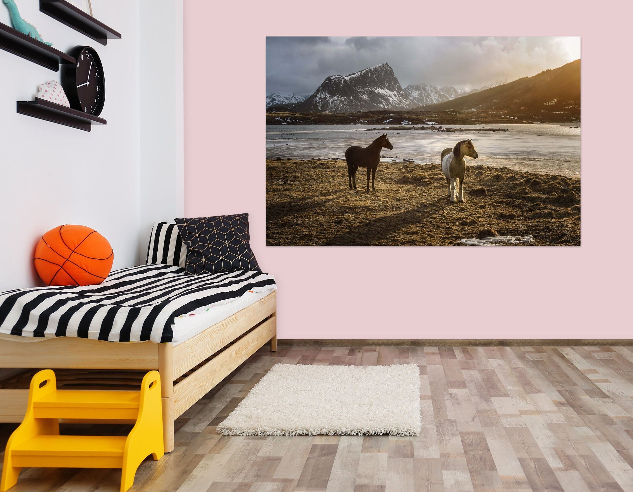 3D Meadow Horse 108 Marco Carmassi Wall Sticker Wallpaper AJ Wallpaper 2