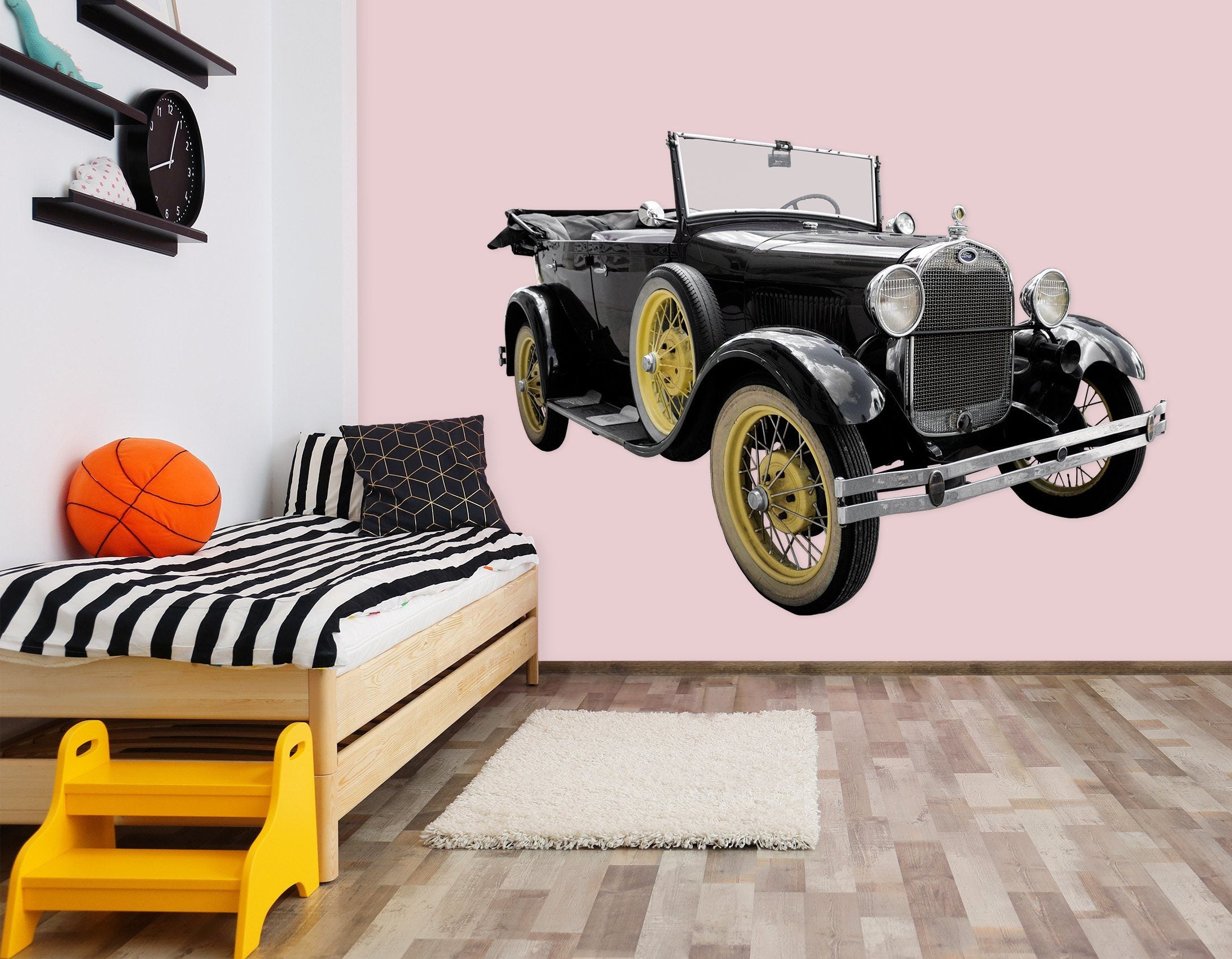 3D Oldtimer BLACK 0211 Vehicles Wallpaper AJ Wallpaper