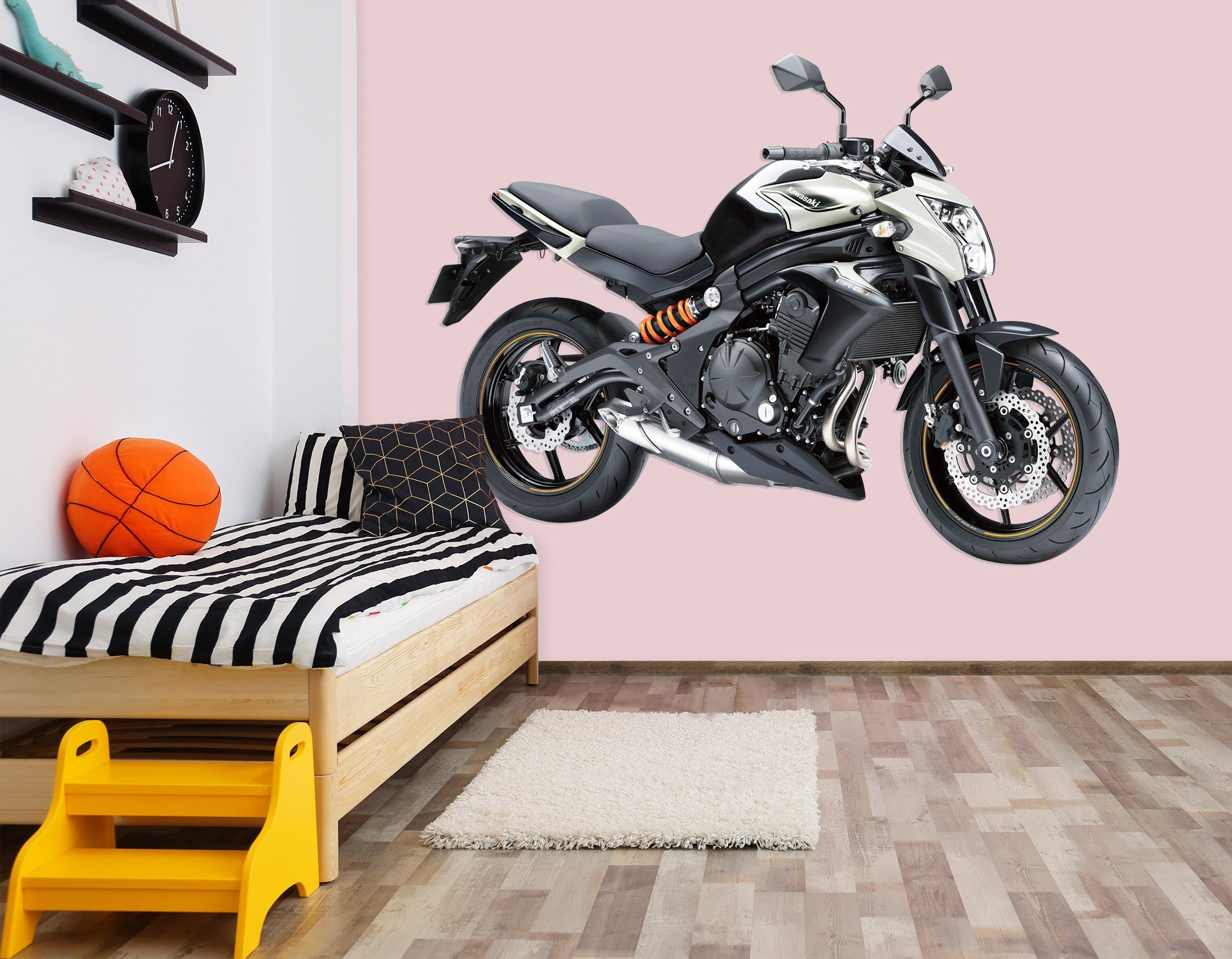 3D Kawasaki Black 0100 Vehicles Wallpaper AJ Wallpaper