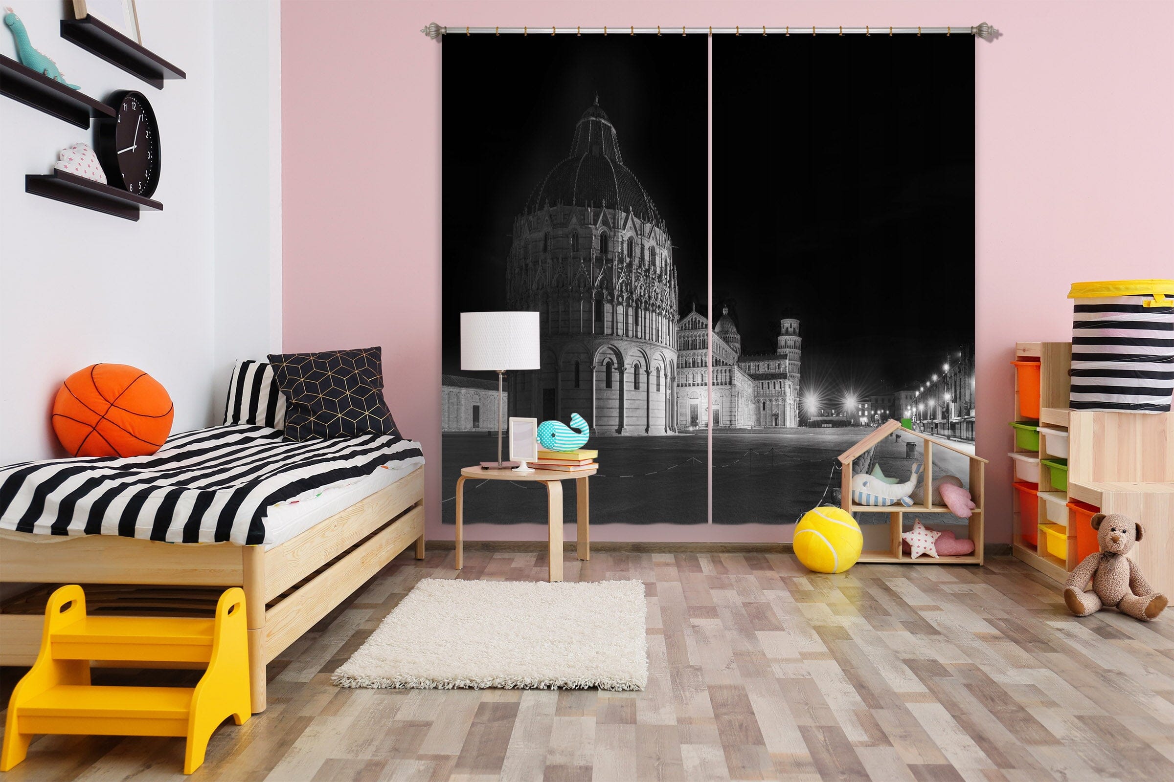 3D Black Castle 166 Marco Carmassi Curtain Curtains Drapes Curtains AJ Creativity Home