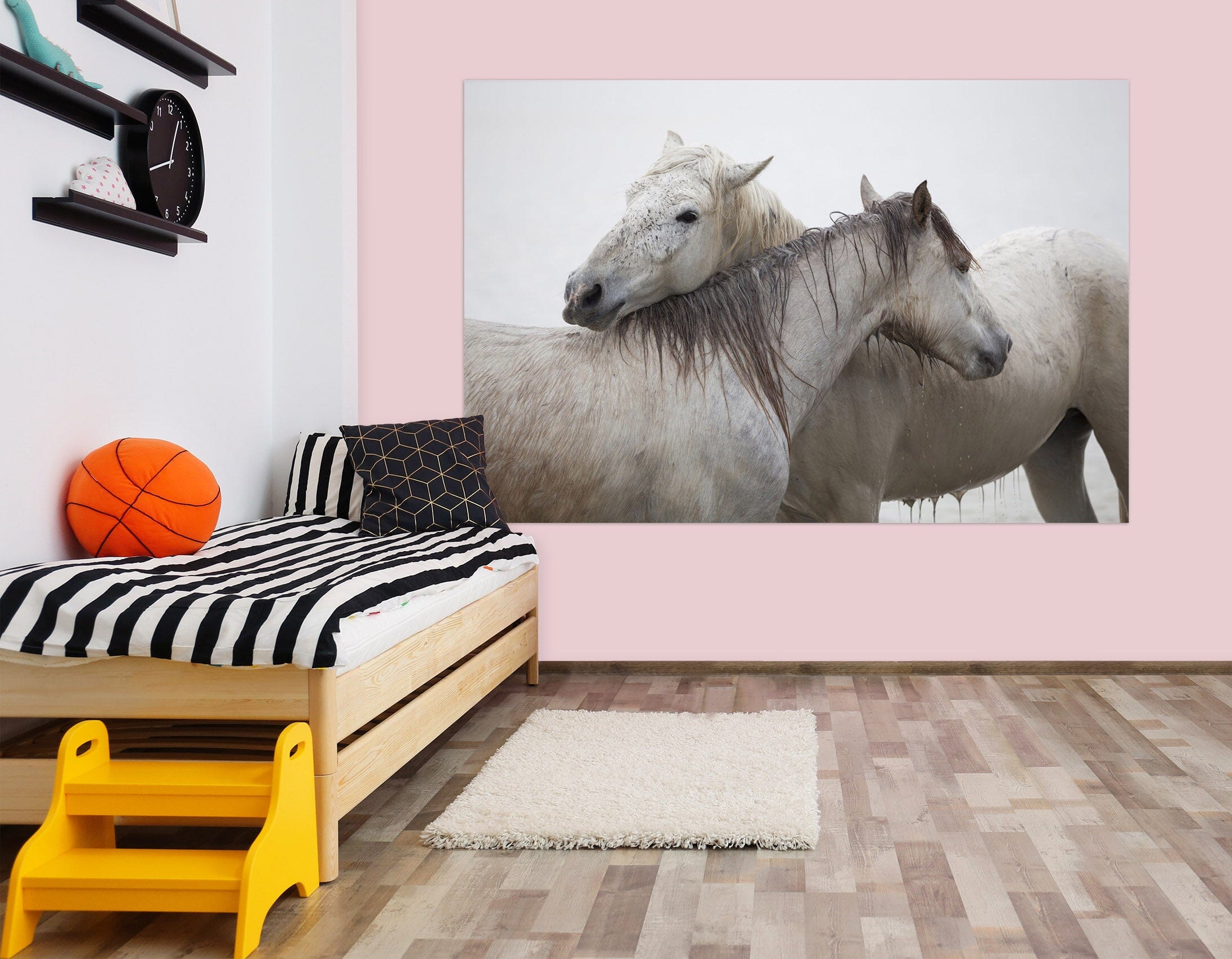 3D Two Horses 125 Marco Carmassi Wall Sticker Wallpaper AJ Wallpaper 2