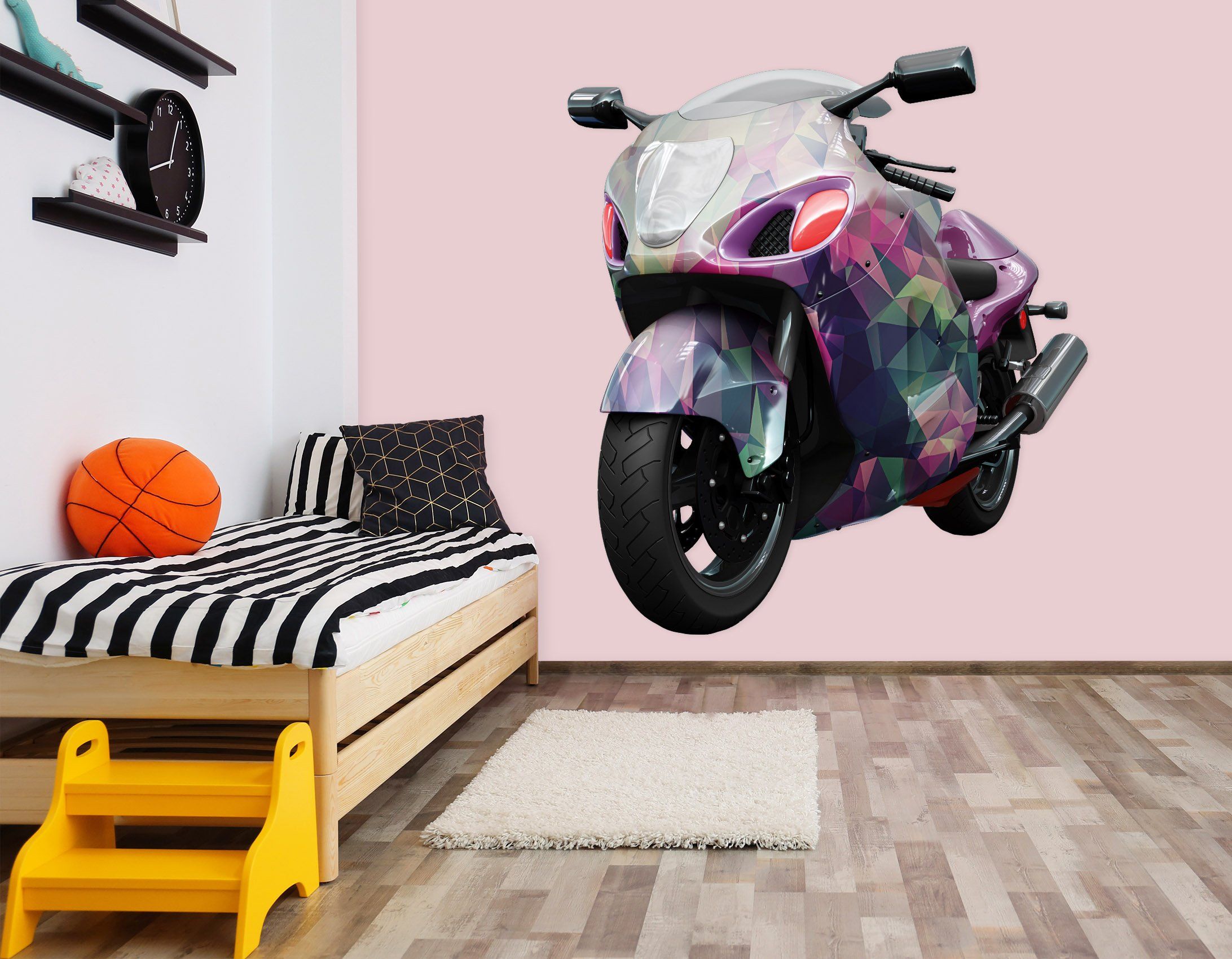 3D Color Motorcycle 0219 Vehicles Wallpaper AJ Wallpaper