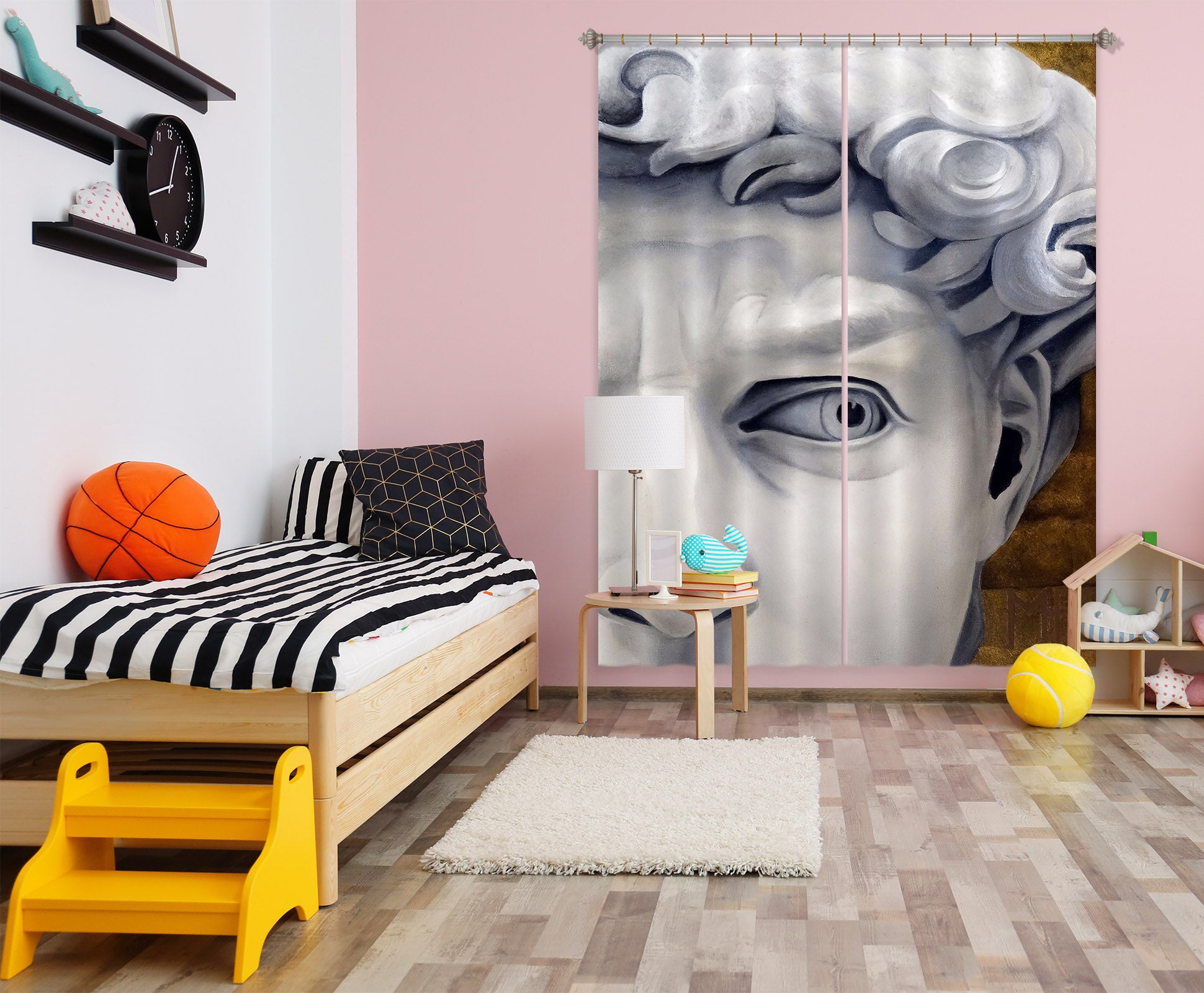 3D Statue Of David 11006 Matthew Holden Bates Curtain Curtains Drapes