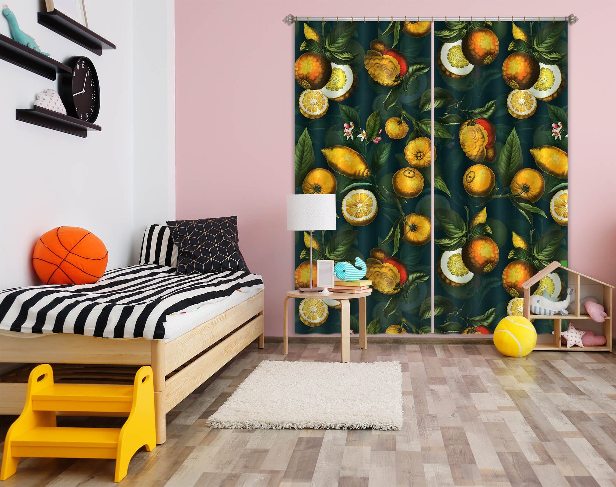 3D Golden Apple Tree 156 Uta Naumann Curtain Curtains Drapes Curtains AJ Creativity Home