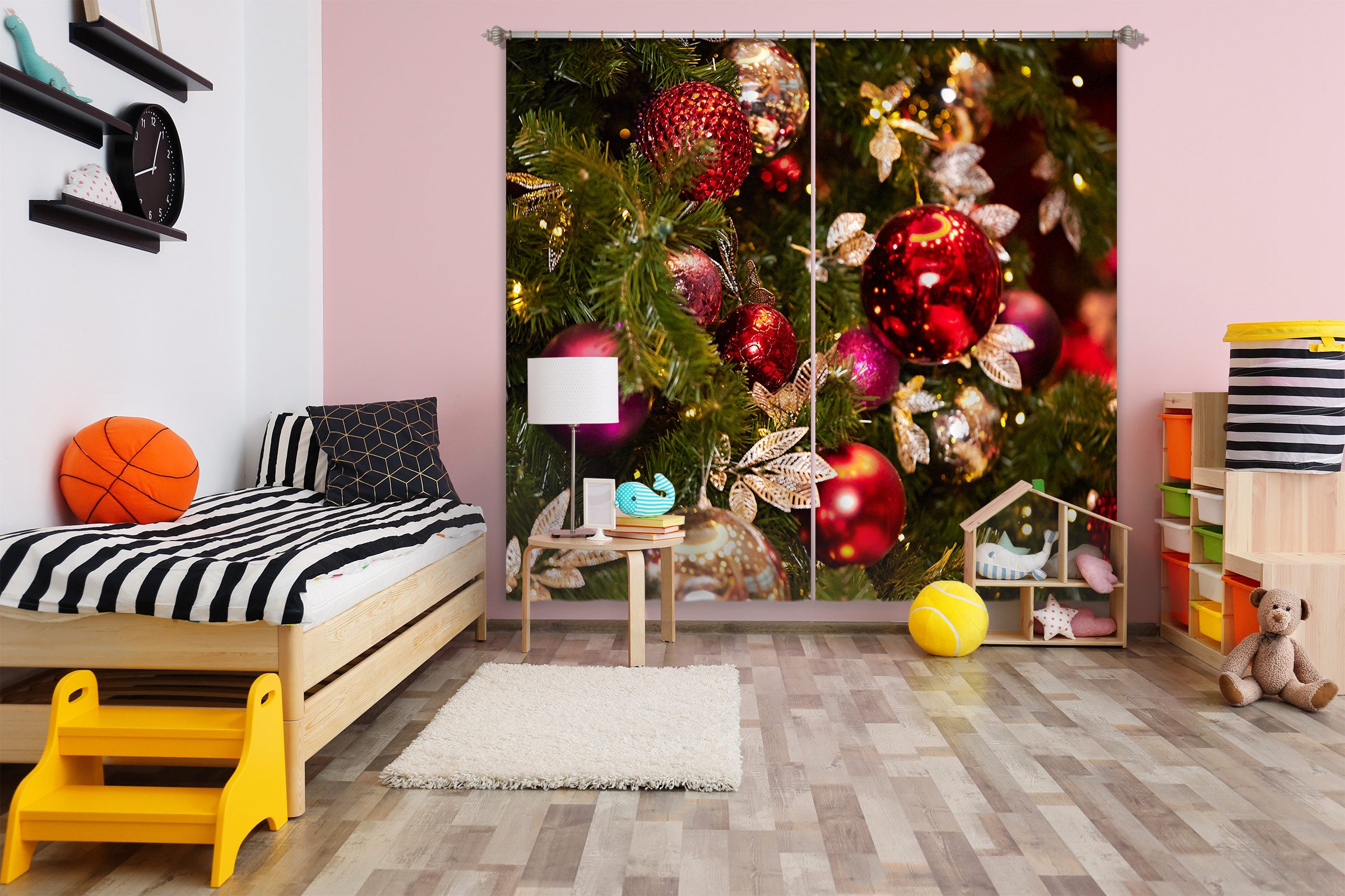 3D Tree Pendant 52064 Christmas Curtains Drapes Xmas