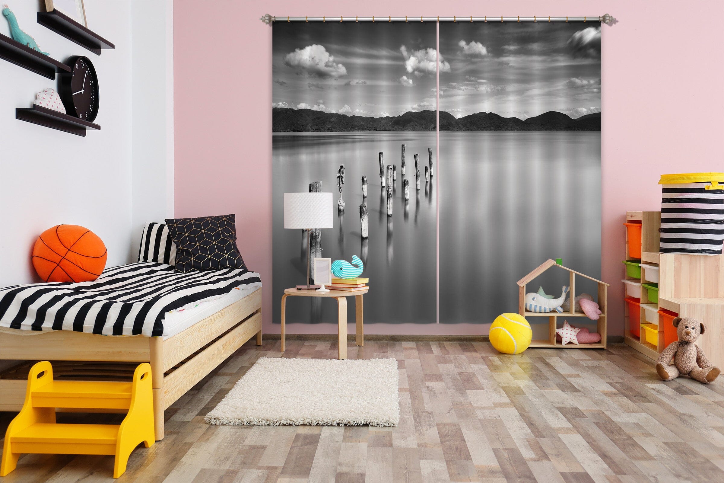 3D Grey Water Stream 162 Marco Carmassi Curtain Curtains Drapes Curtains AJ Creativity Home