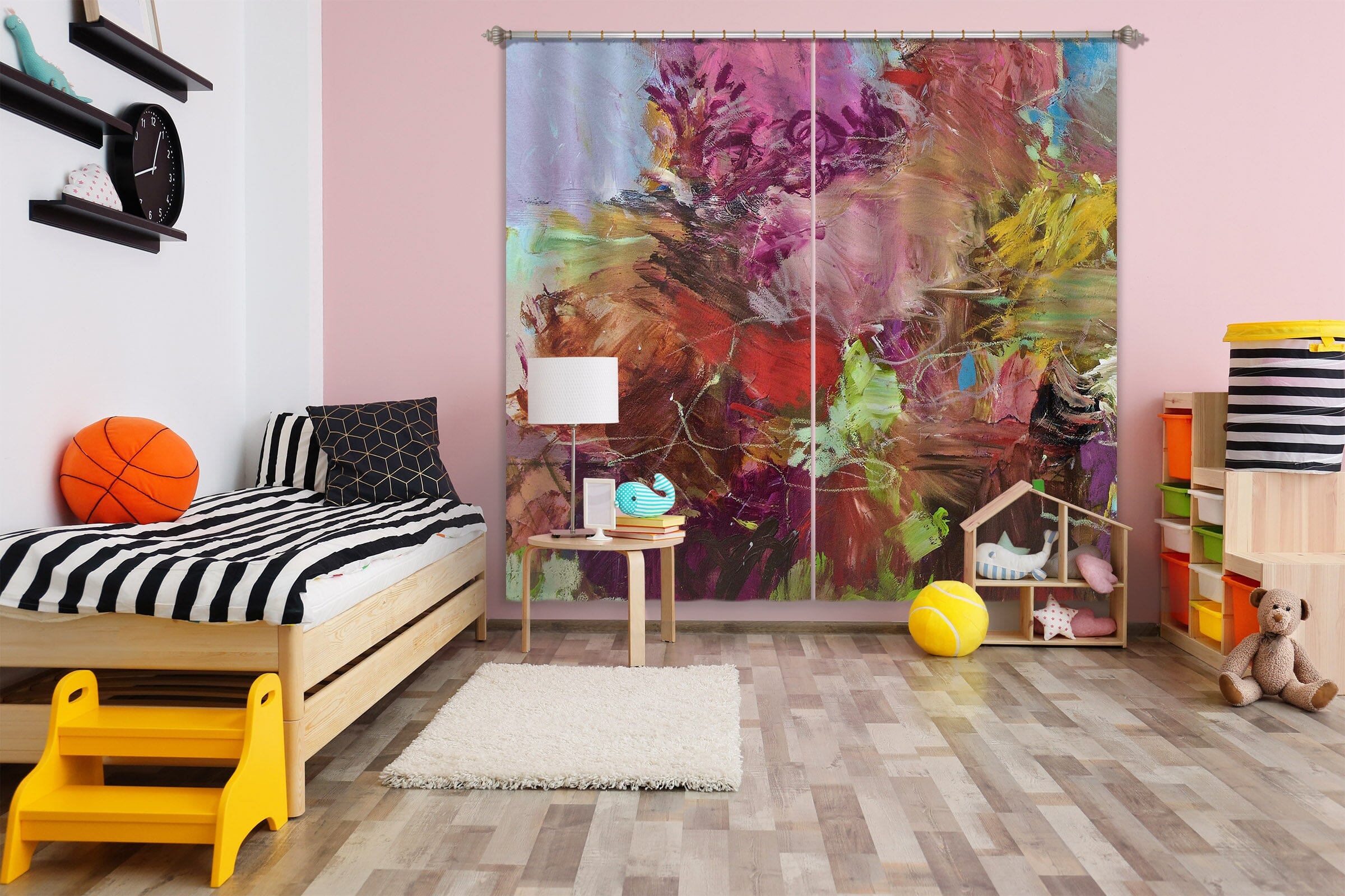 3D Color Graffiti 200 Allan P. Friedlander Curtain Curtains Drapes Curtains AJ Creativity Home