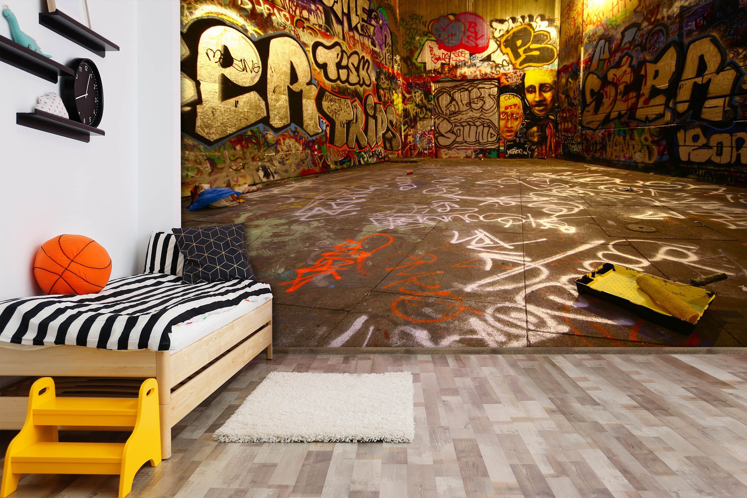 3D Graffiti Wall 1741 Wall Murals Wallpaper AJ Wallpaper 2