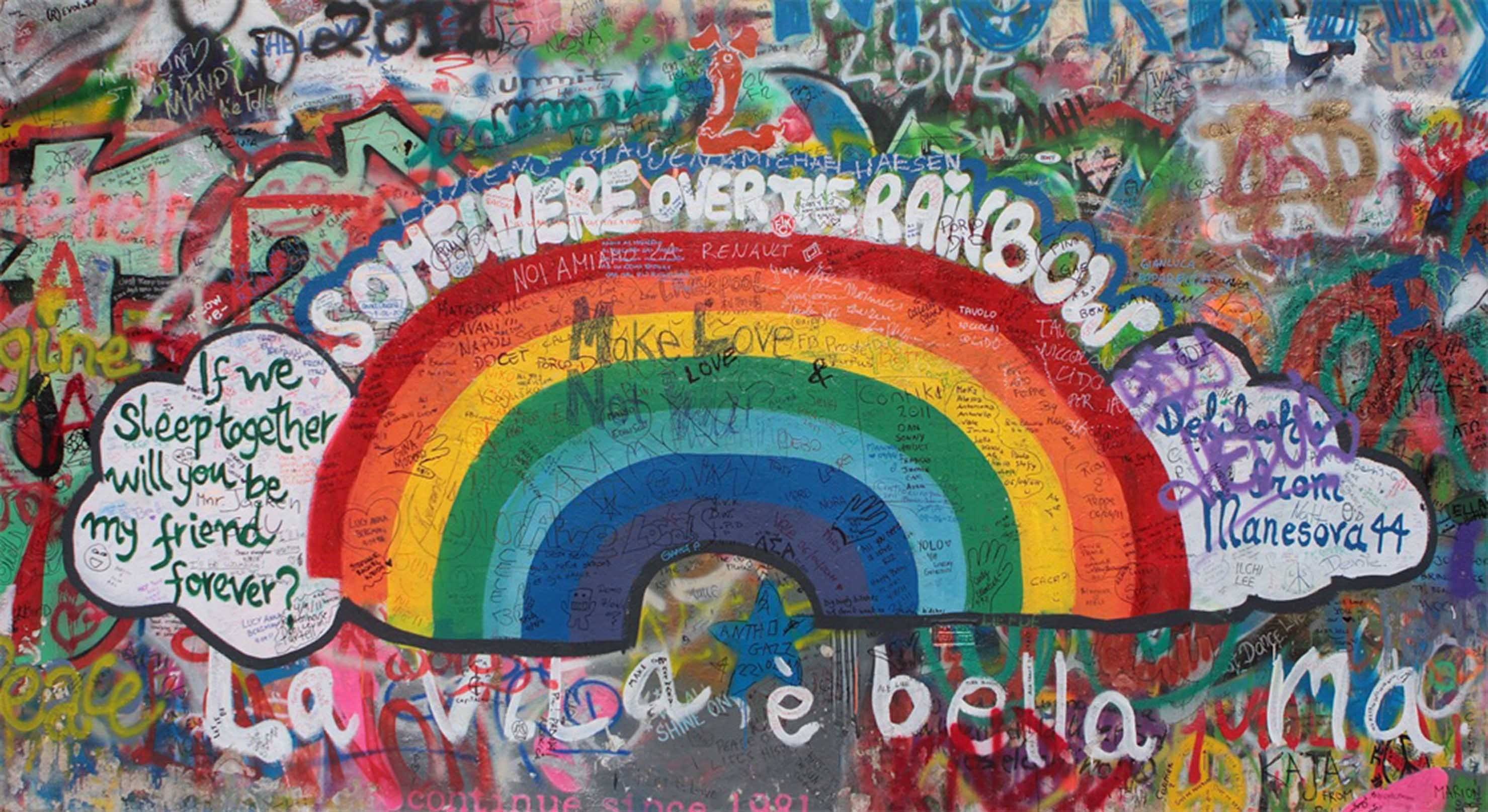 3D Graffiti Rainbow 314 Garage Door Mural Wallpaper AJ Wallpaper