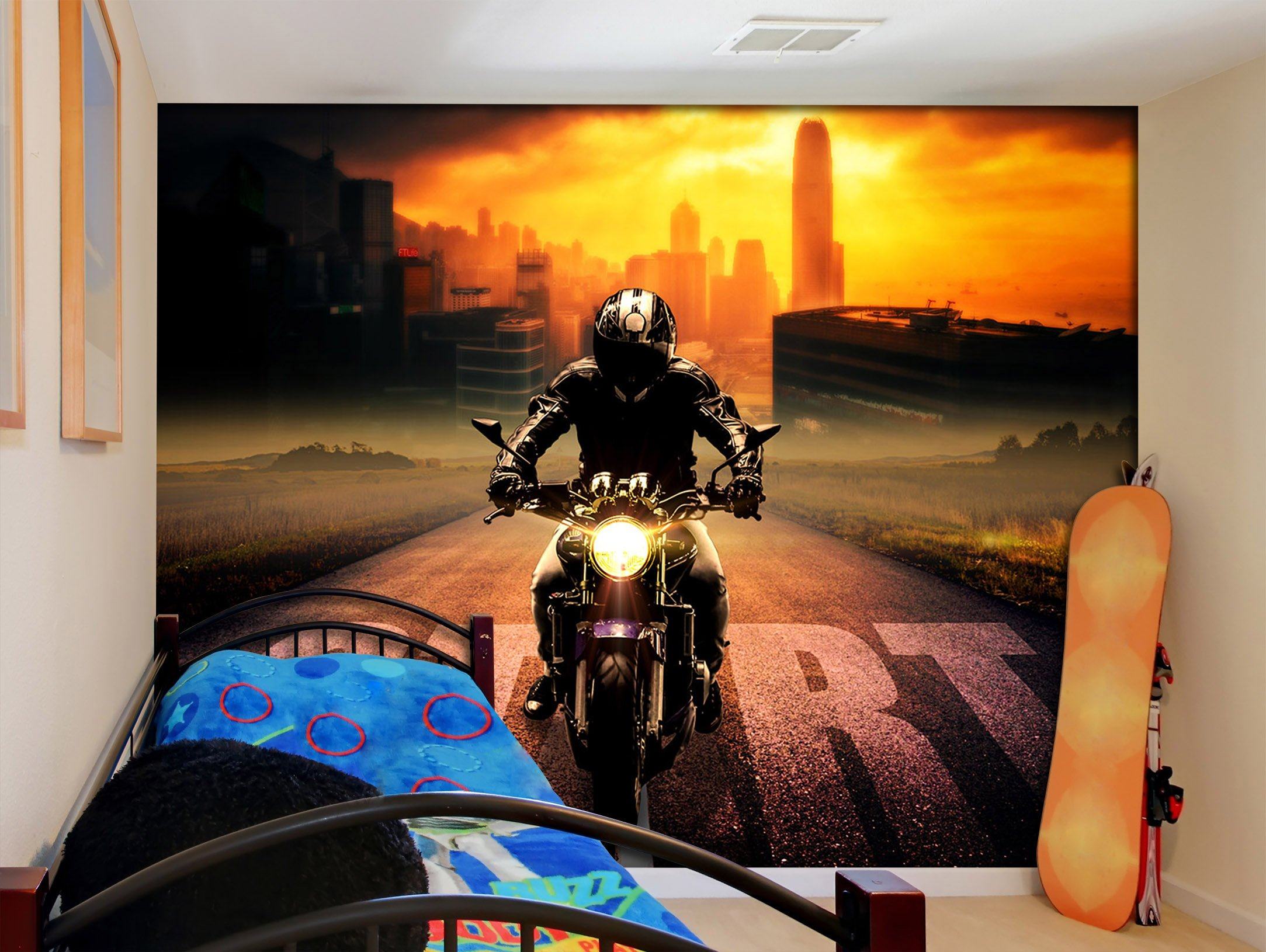 3D Sunshine Bike 925 Vehicle Wall Murals Wallpaper AJ Wallpaper 2