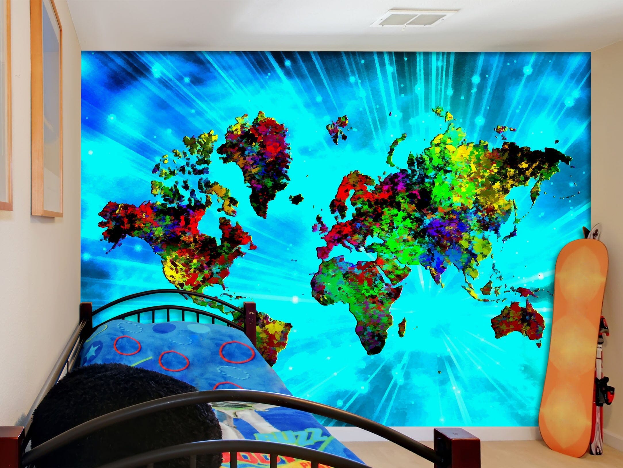 3D Color Pattern 2123 World Map Wall Murals Wallpaper AJ Wallpaper 2