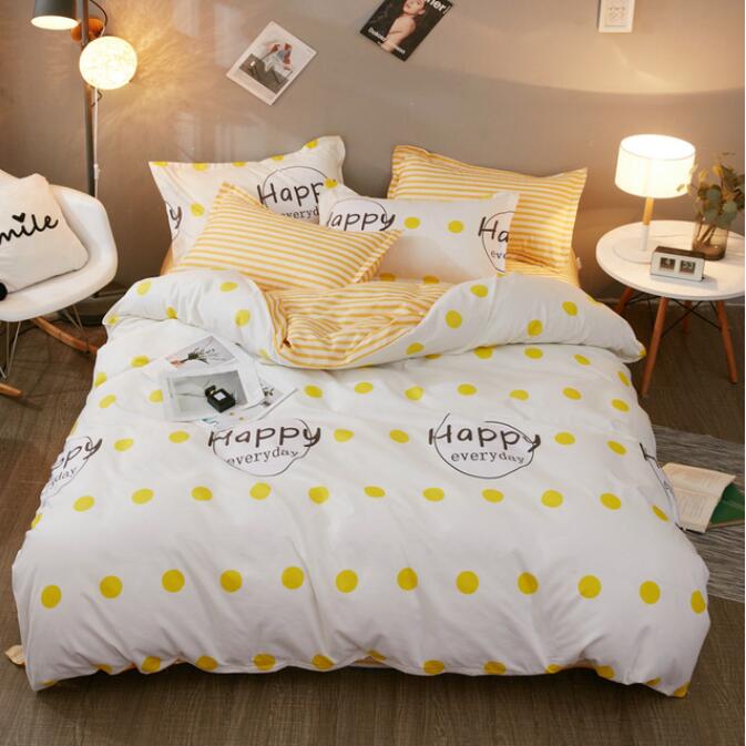 3D Yellow Wave Point 12043 Bed Pillowcases Quilt