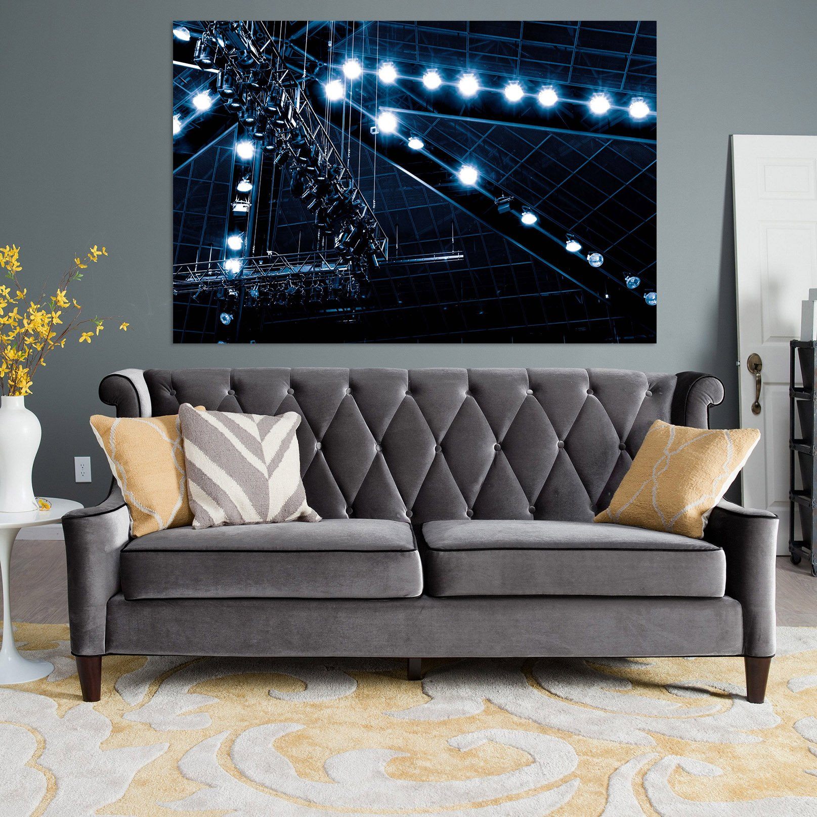 3D Black City Light 014 Noirblanc777 Wall Sticker Wallpaper AJ Wallpaper 2