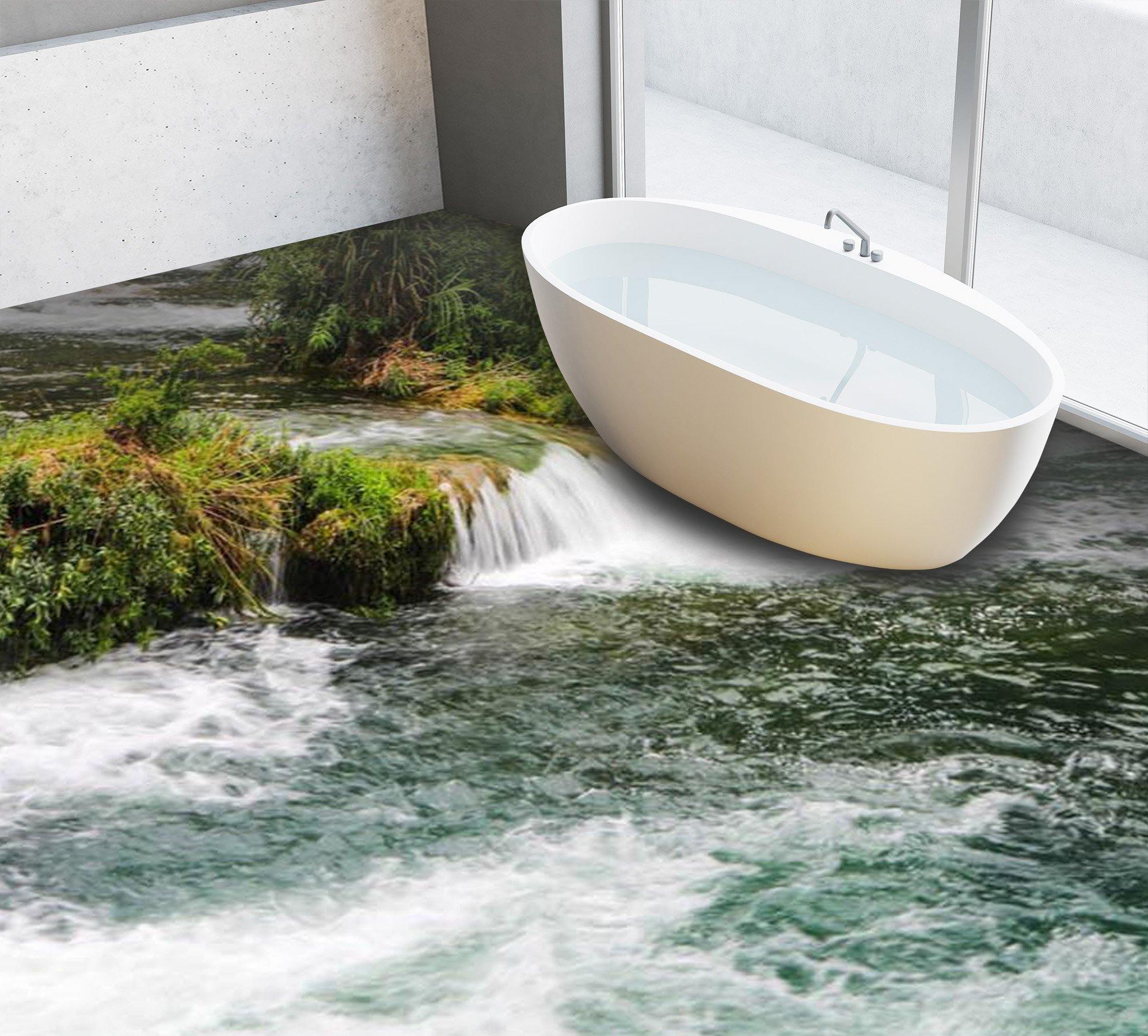 3D Boiling Rivers Floor Mural Wallpaper AJ Wallpaper 2