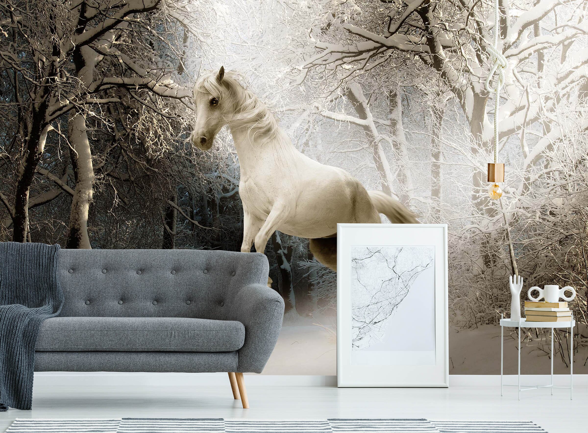 3D Snow White Horse 1514 Wall Murals Wallpaper AJ Wallpaper 2