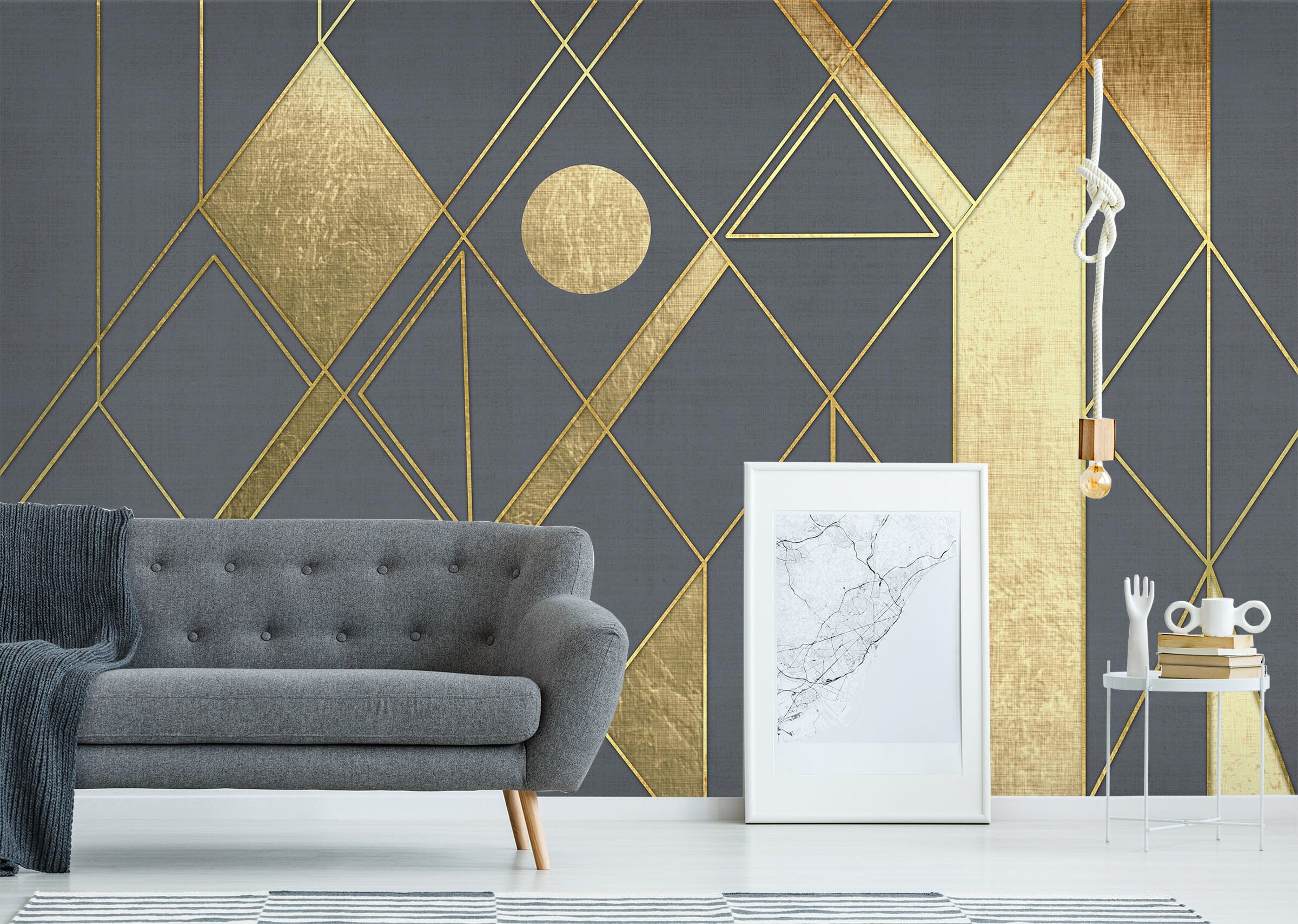 3D Gold Pattern 1461 Wall Murals Wallpaper AJ Wallpaper 2