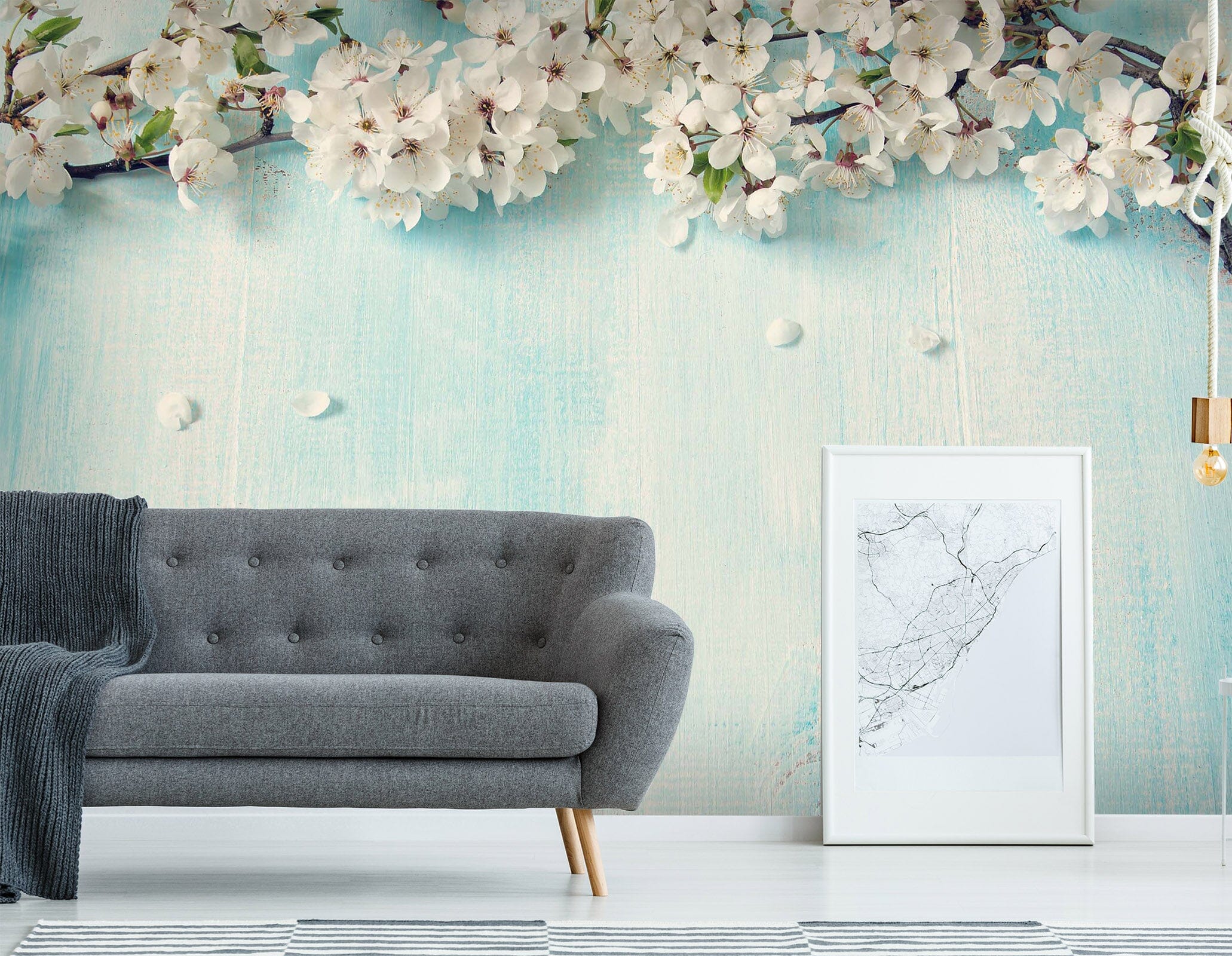 3D Wooden Board Flower 014 Wall Murals Wallpaper AJ Wallpaper 2