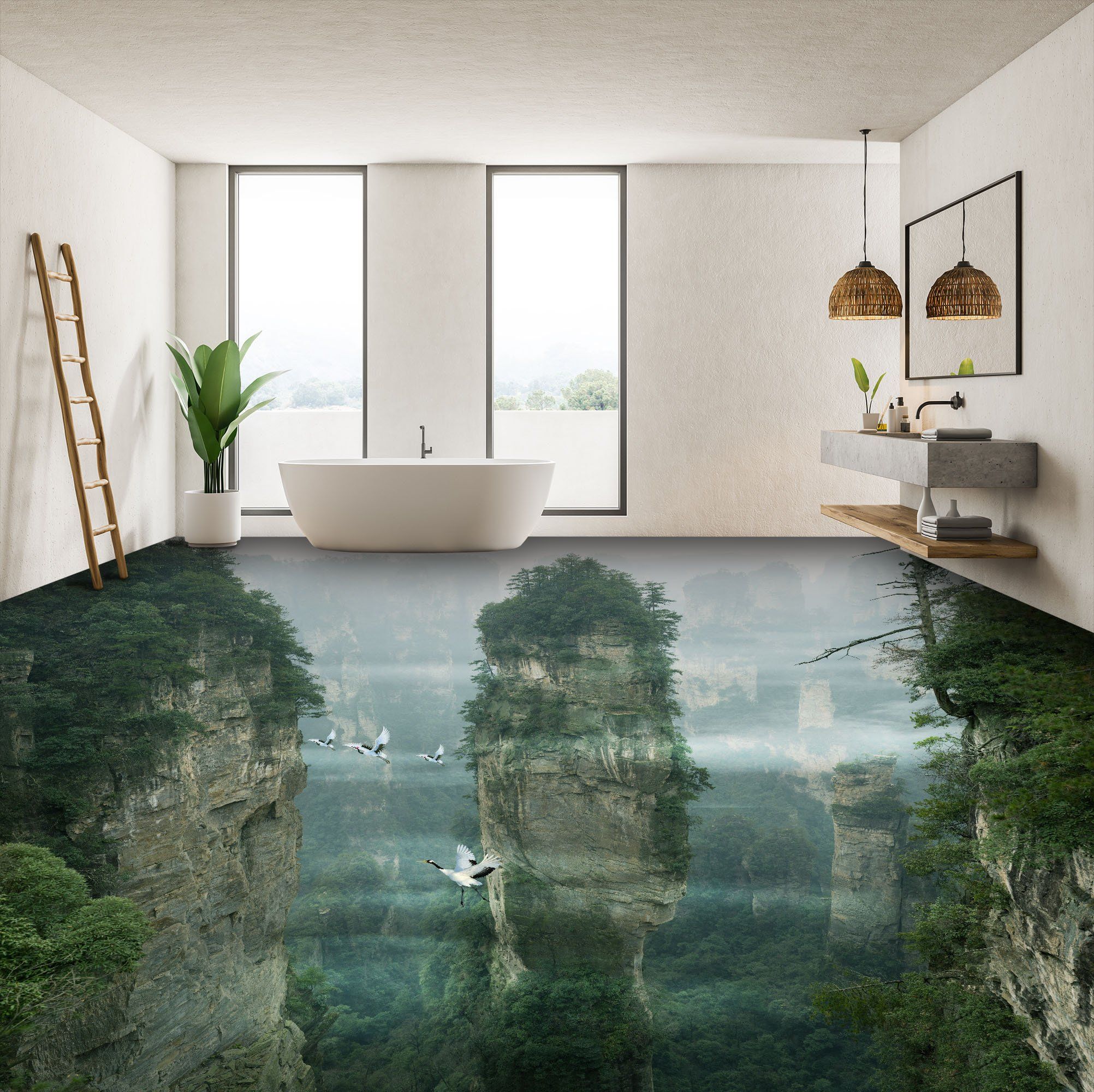 3D Takayama 302 Floor Mural Wallpaper AJ Wallpaper 2