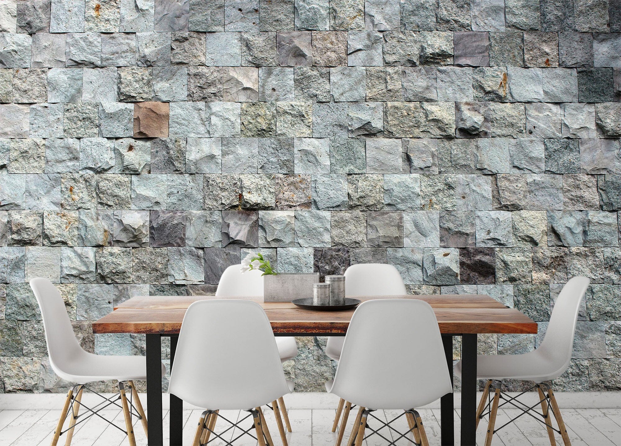 3D Green Stone Wall 61 Wall Murals Wallpaper AJ Wallpaper 2