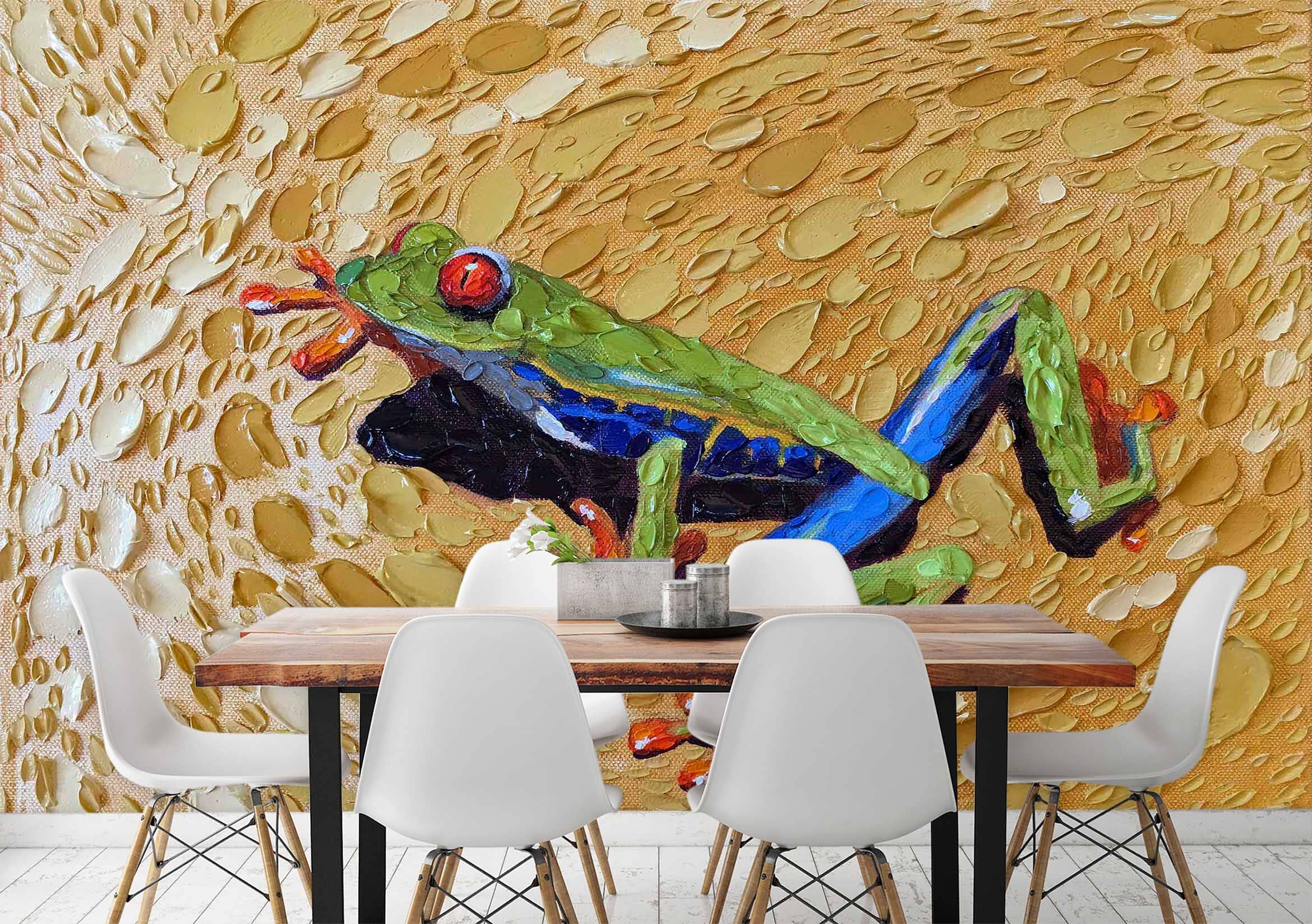 3D Toadly Awesome Frog 1425 Dena Tollefson Wall Mural Wall Murals Wallpaper AJ Wallpaper 2 