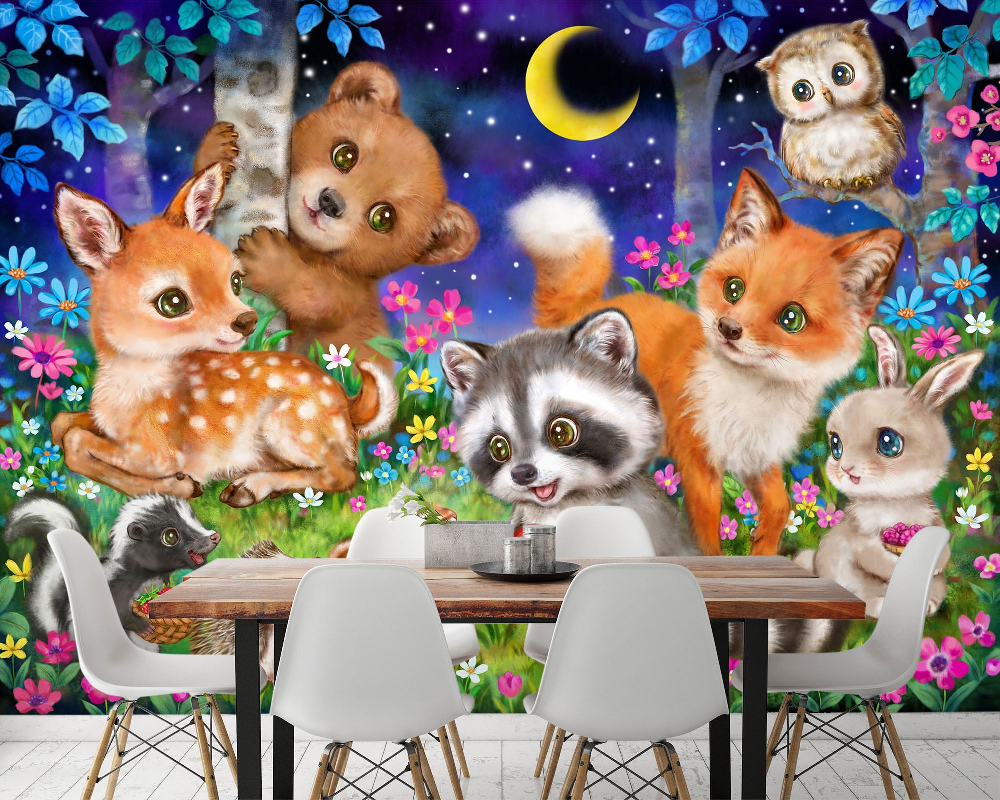 3D Cartoon Animals 5459 Kayomi Harai Wall Mural Wall Murals