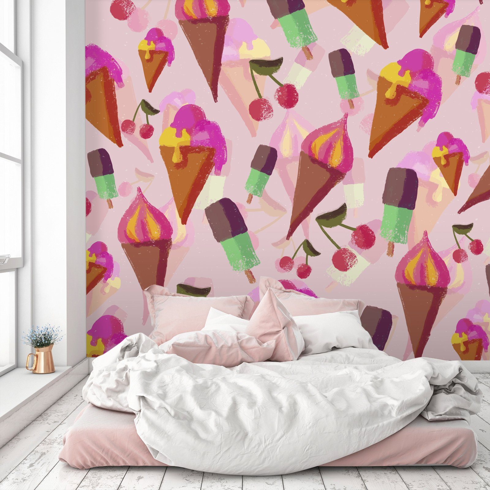 3D Red Graffiti Ice Cream 55 Wallpaper AJ Wallpaper 2