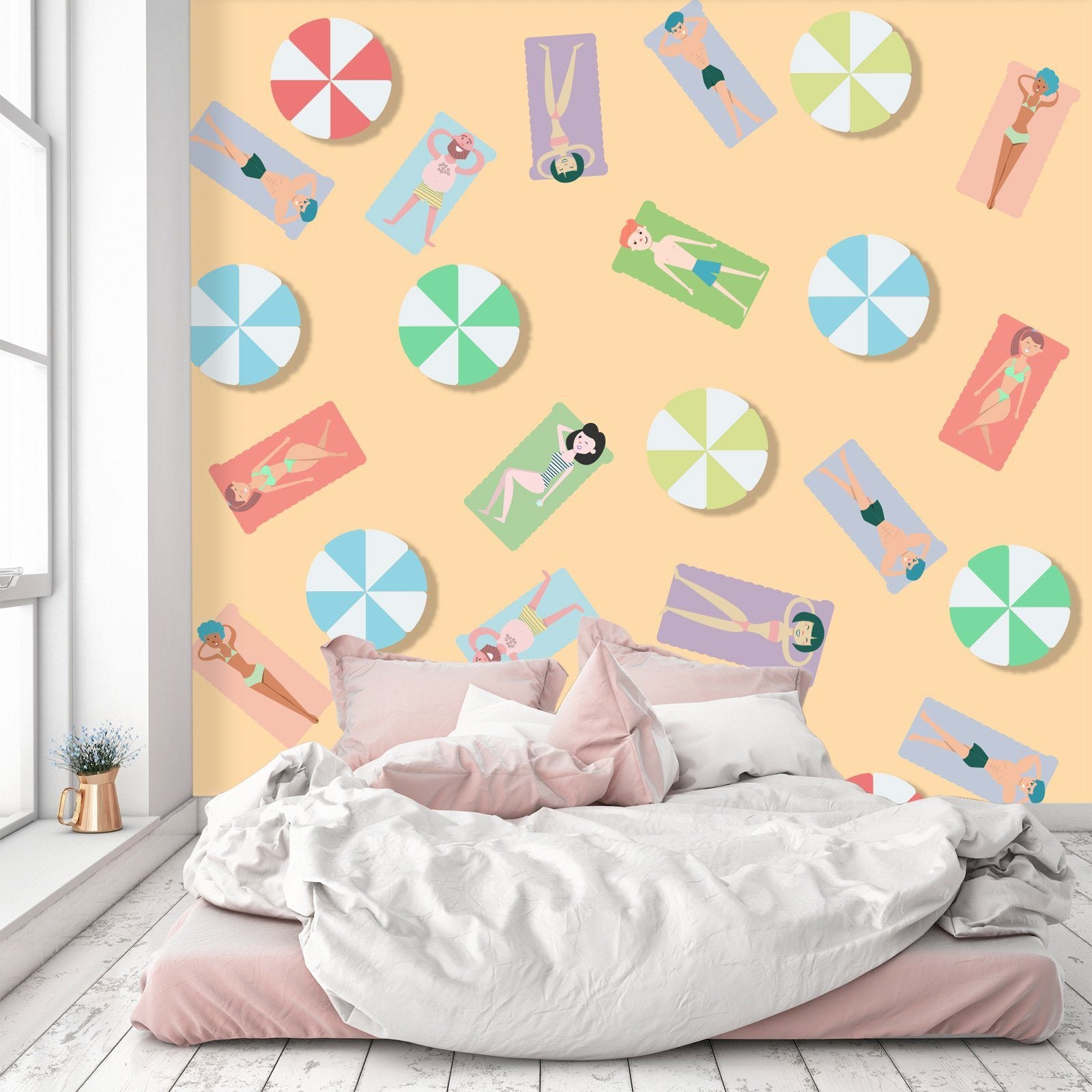 3D Sunbathing Umbrella 475 Wallpaper AJ Wallpaper