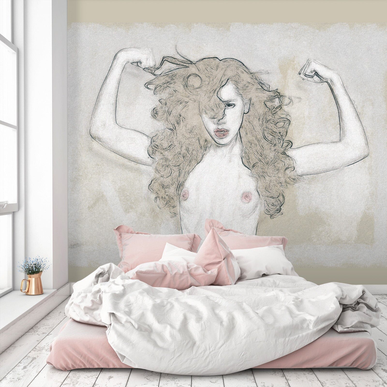 3D Long Haired Girl 1415 Marco Cavazzana Wall Mural Wall Murals Wallpaper AJ Wallpaper 2