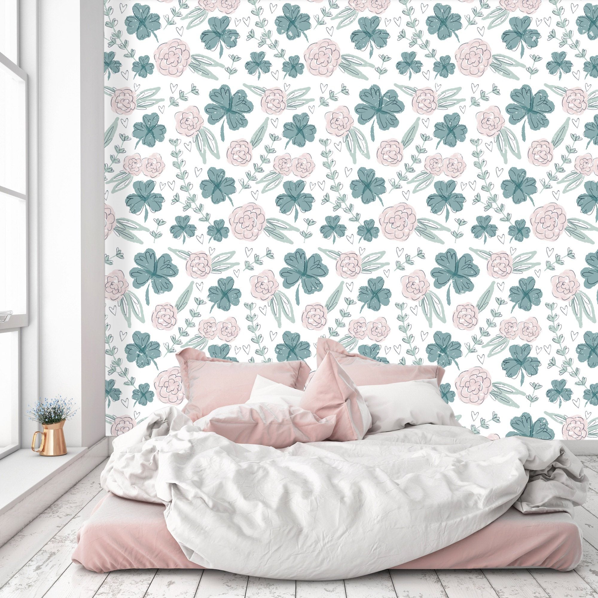3D Graffiti Four-Leaf Clover 618 Wallpaper AJ Wallpaper