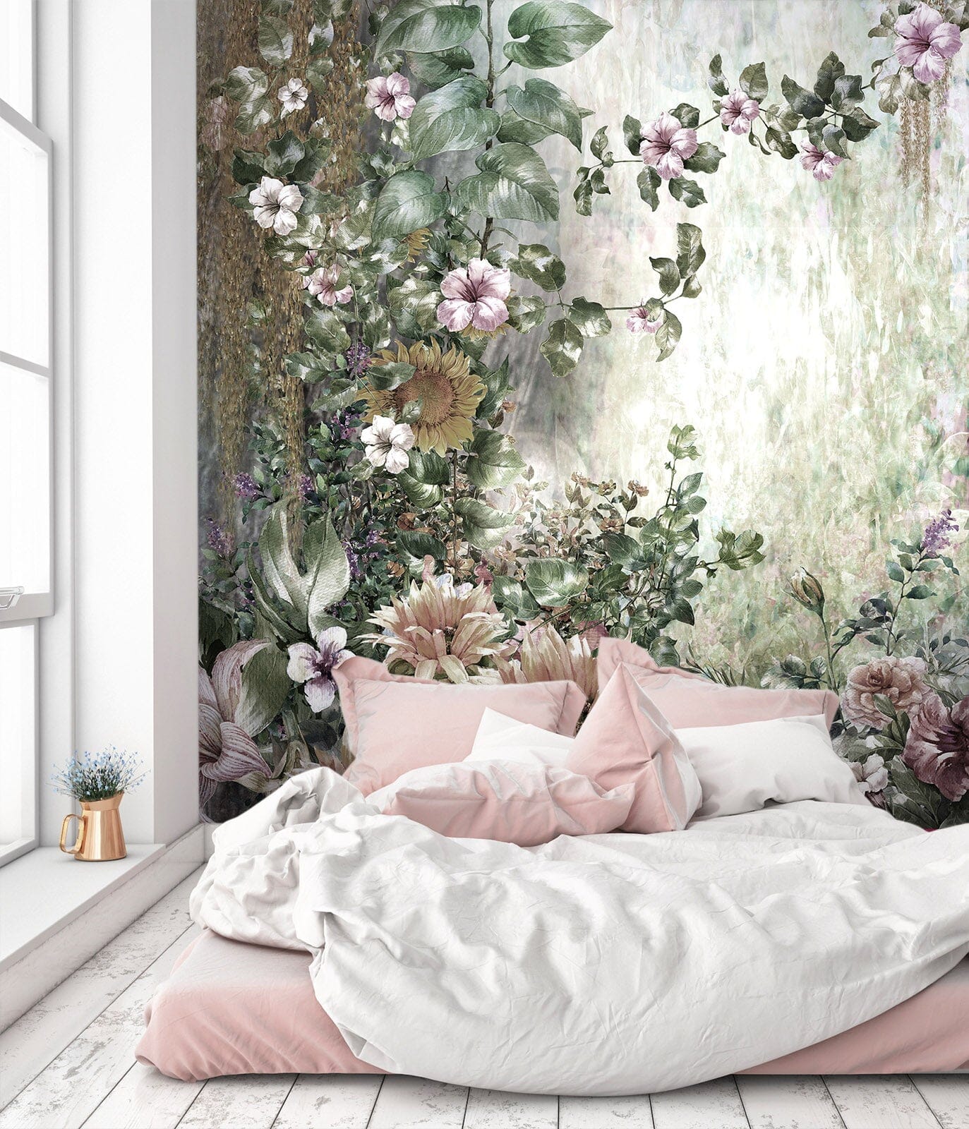 3D Peony Sunflower 162 Wall Murals Wallpaper AJ Wallpaper 2