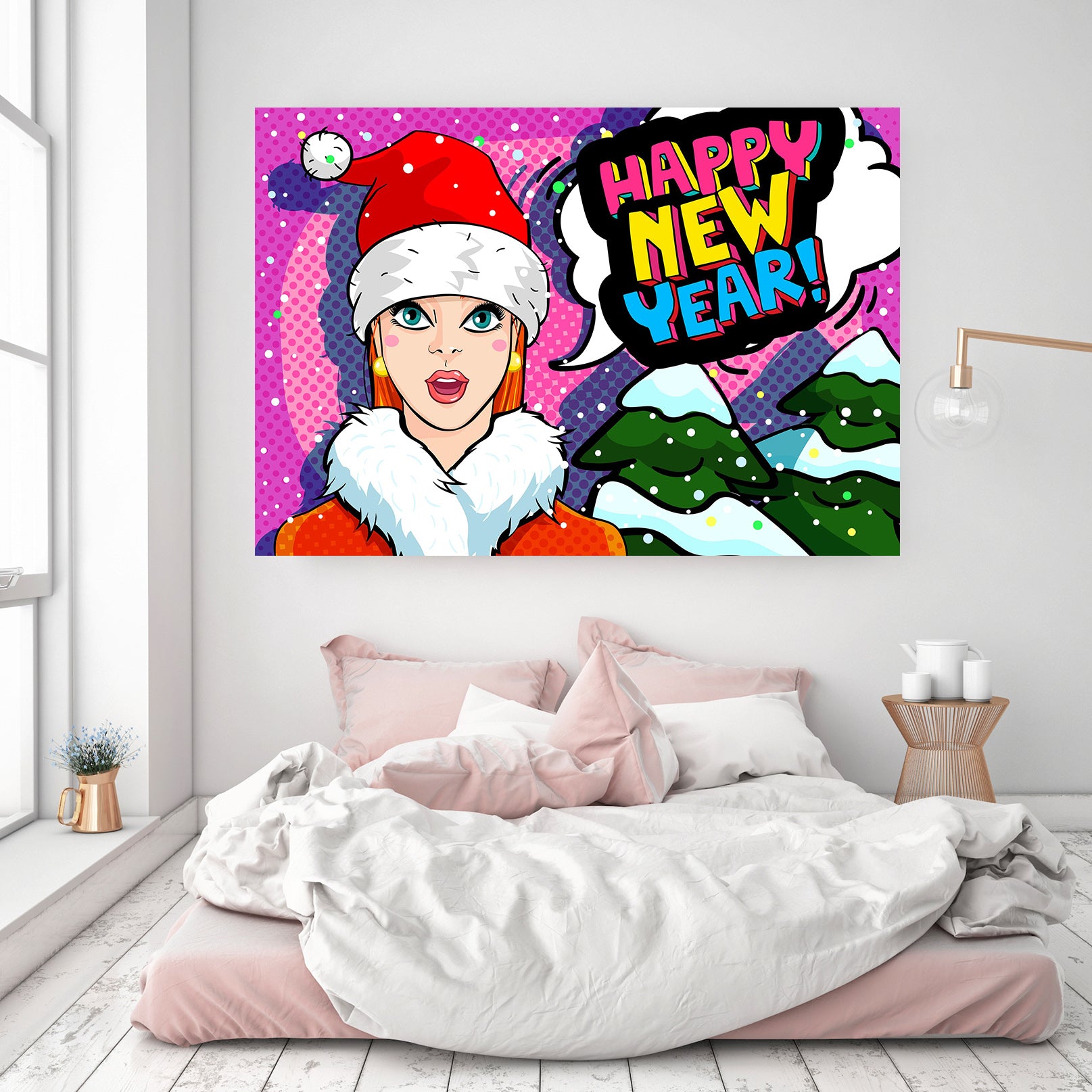 3D Christmas Woman 1053 Wall Sticker