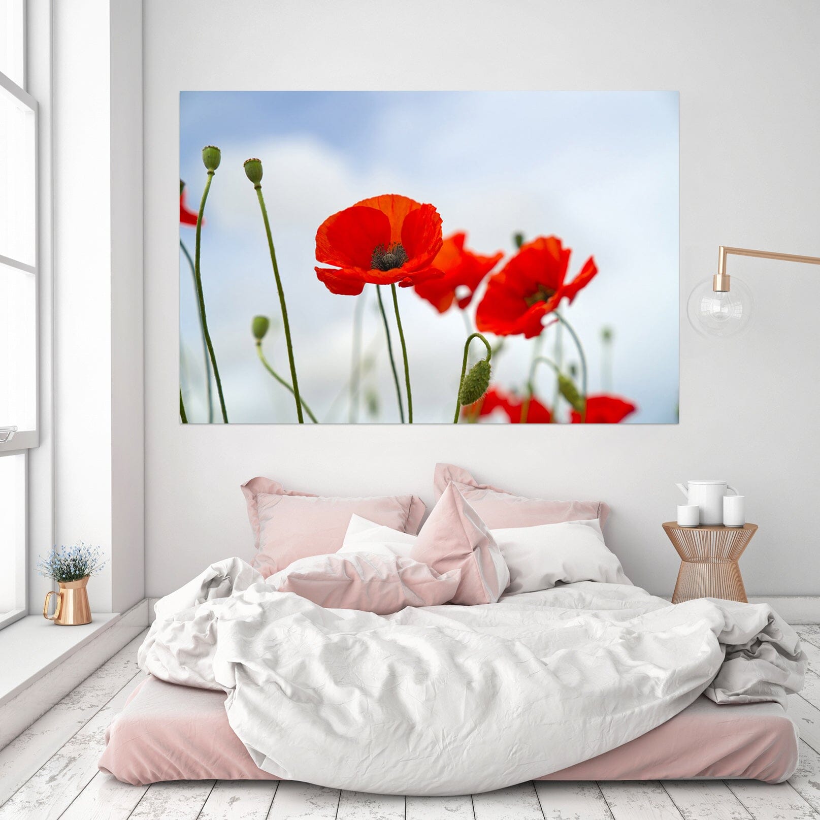 3D Red Flowers 132 Marco Carmassi Wall Sticker Wallpaper AJ Wallpaper 2