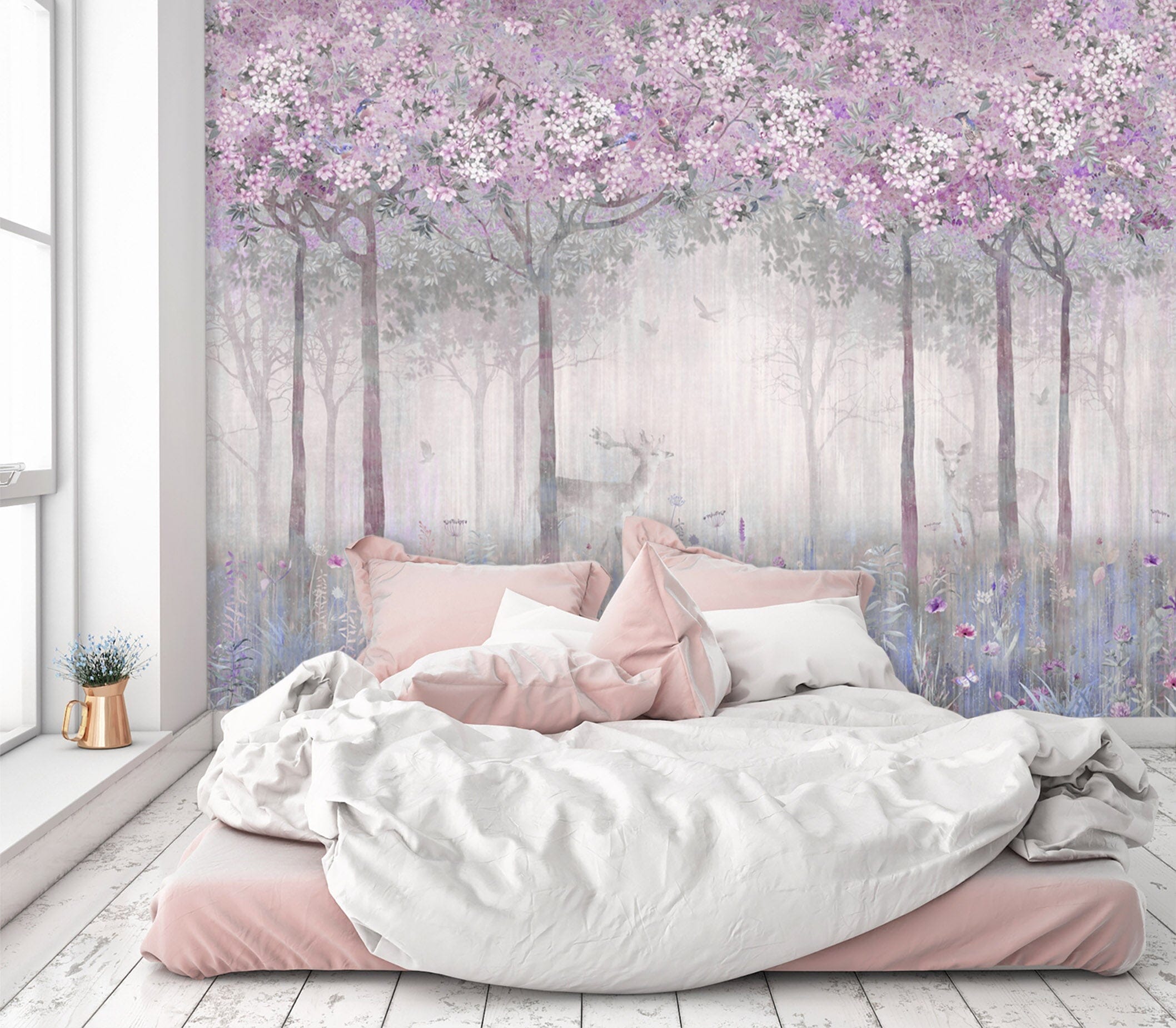 3D Forest Flower 1561 Wall Murals Wallpaper AJ Wallpaper 2