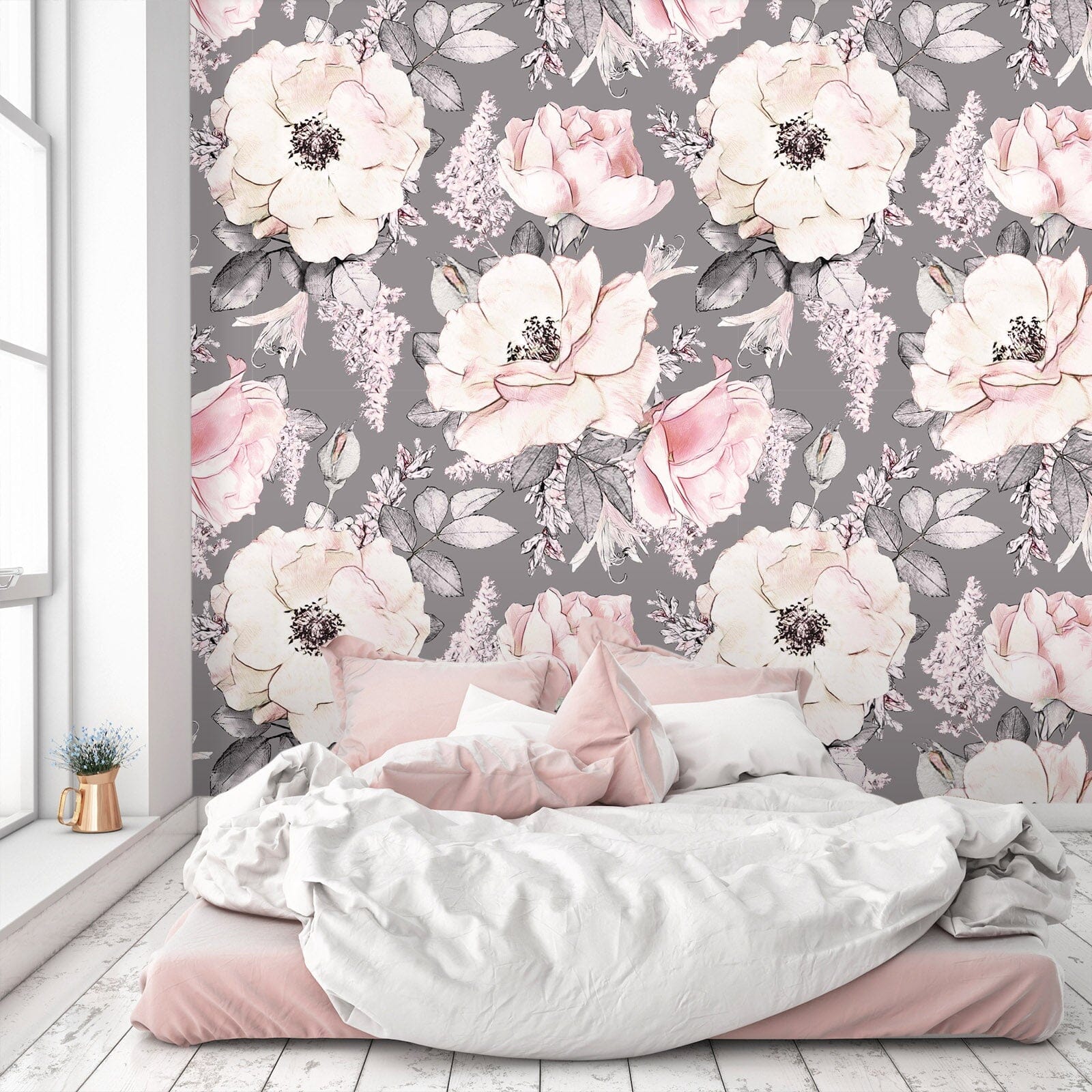 3D Hand Painted Flower 043 Wall Murals Wallpaper AJ Wallpaper 2