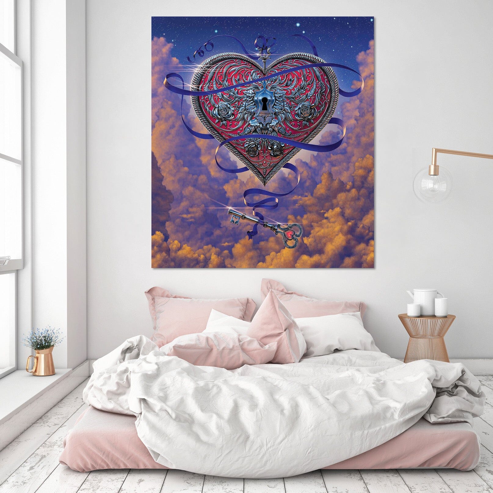 3D Heart And Key 041 Vincent Hie Wall Sticker Wallpaper AJ Wallpaper 2
