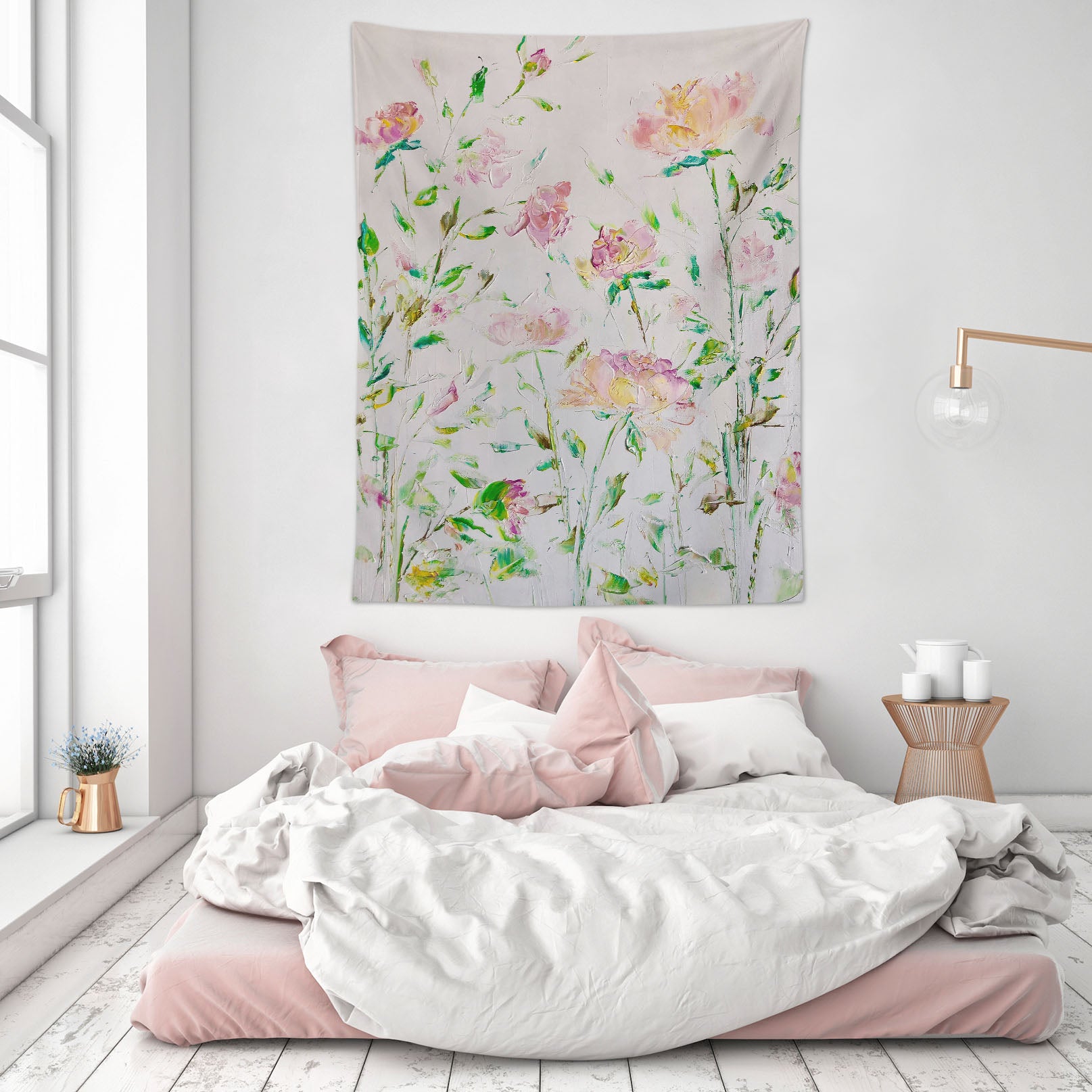 3D Pink Flower 3644 Skromova Marina Tapestry Hanging Cloth Hang