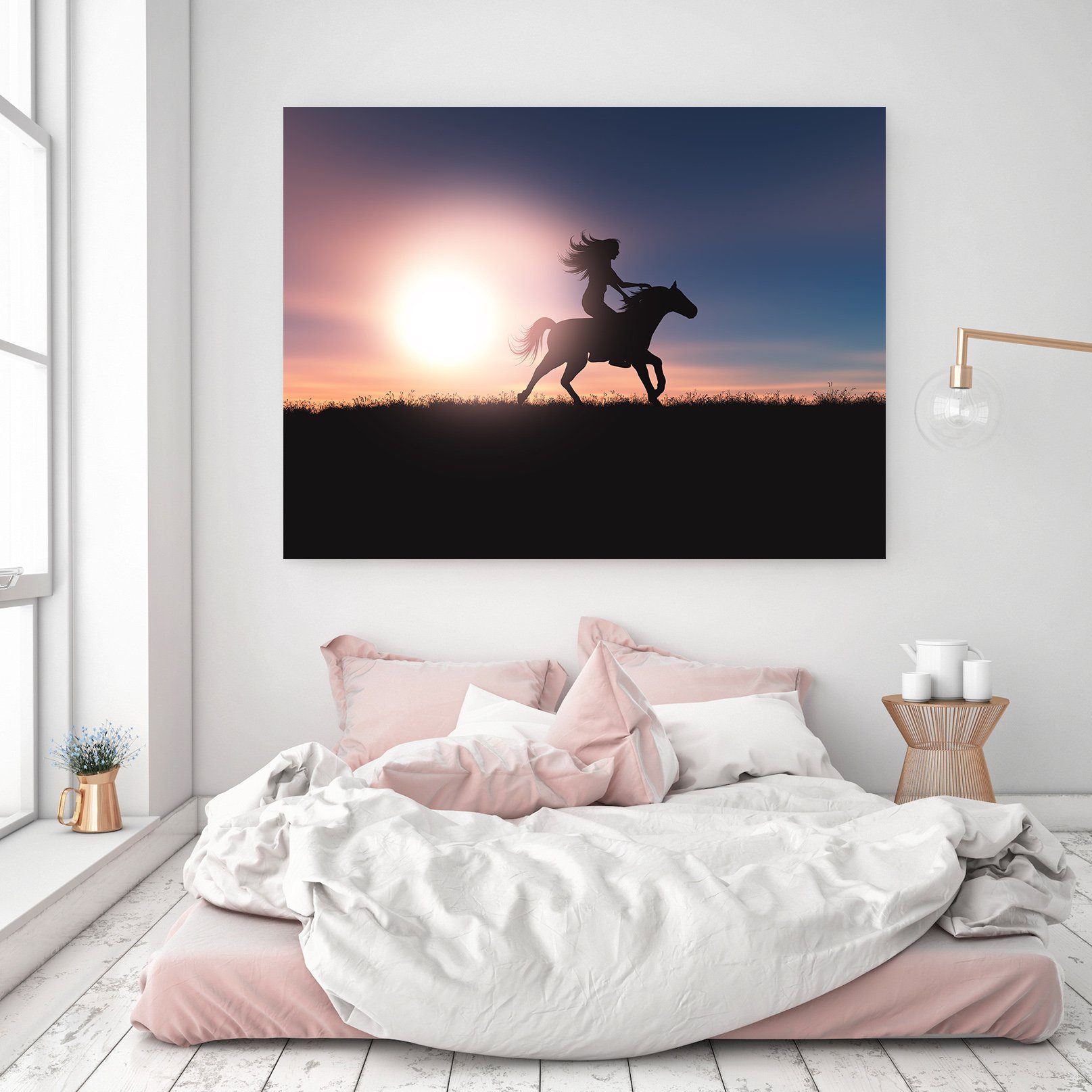 3D Sunset Horse 04 Animal Wall Stickers Wallpaper AJ Wallpaper 2