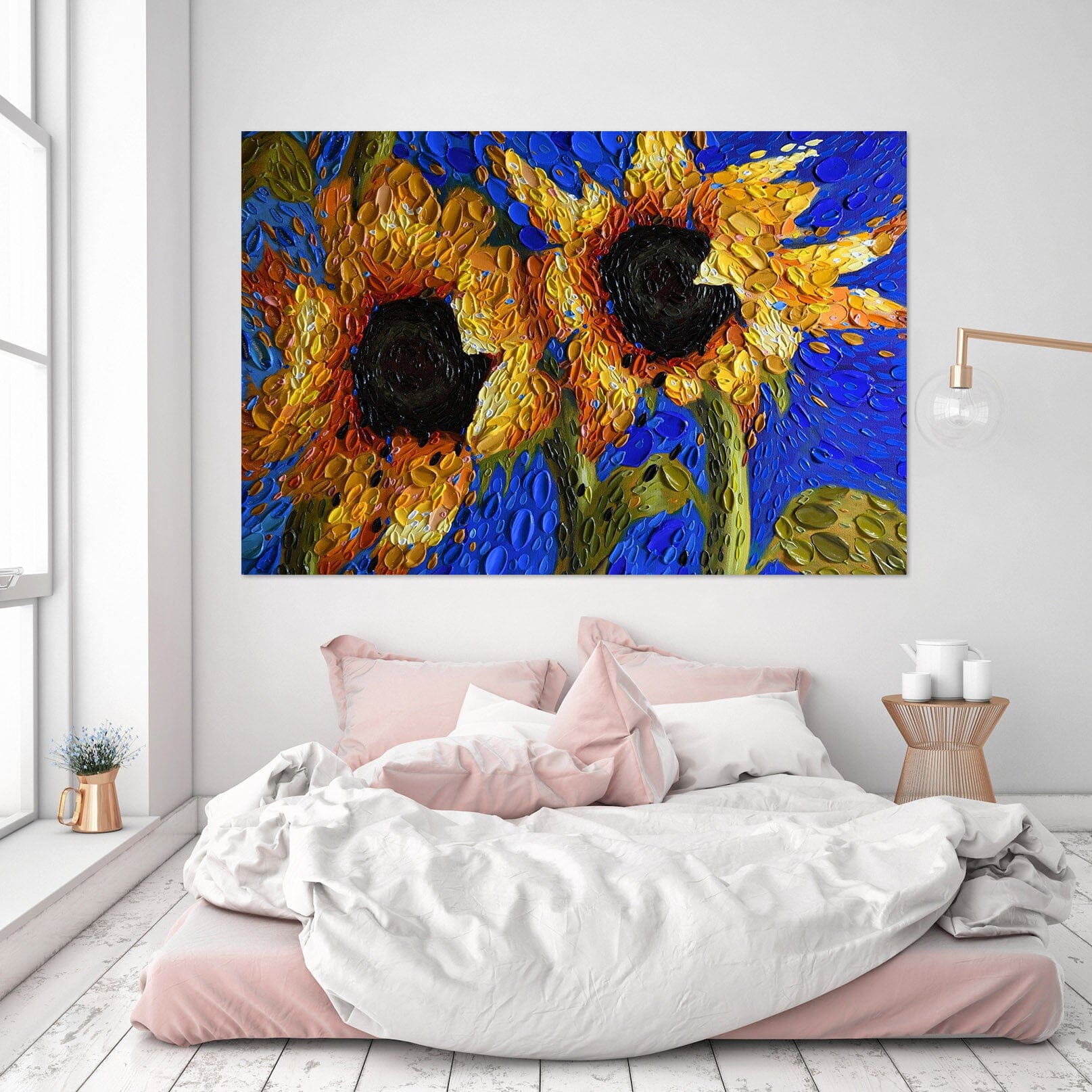 3D Sunflowers 012 Dena Tollefson Wall Sticker Wallpaper AJ Wallpaper 2