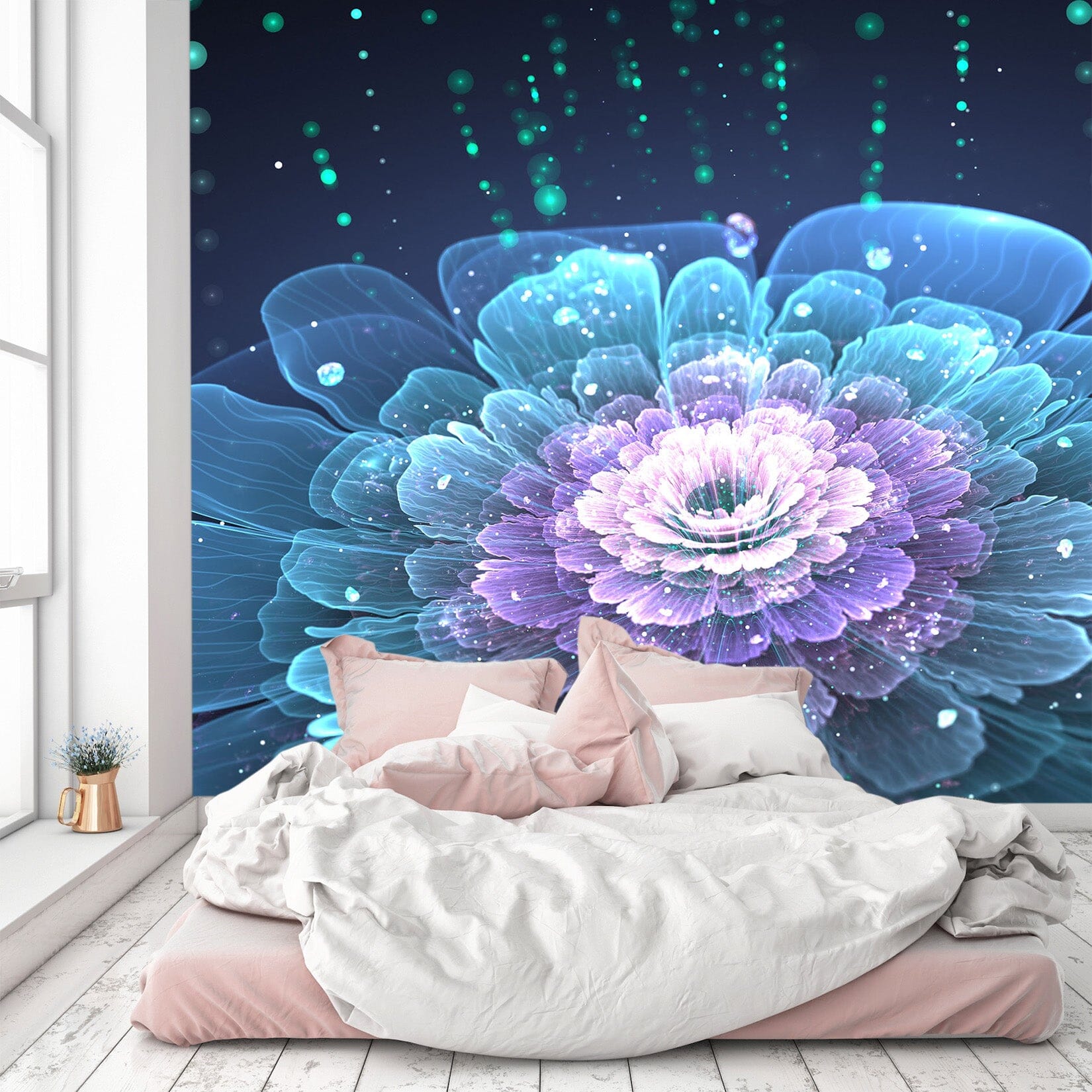3D Raindrop Lotus 2012 Wall Murals Wallpaper AJ Wallpaper 2