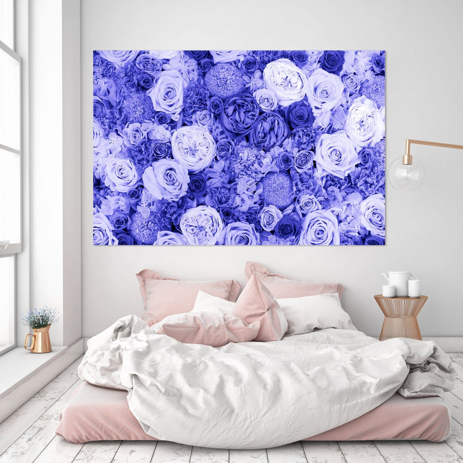 3D Purple Rose 015 Noirblanc777 Wall Sticker Wallpaper AJ Wallpaper 2