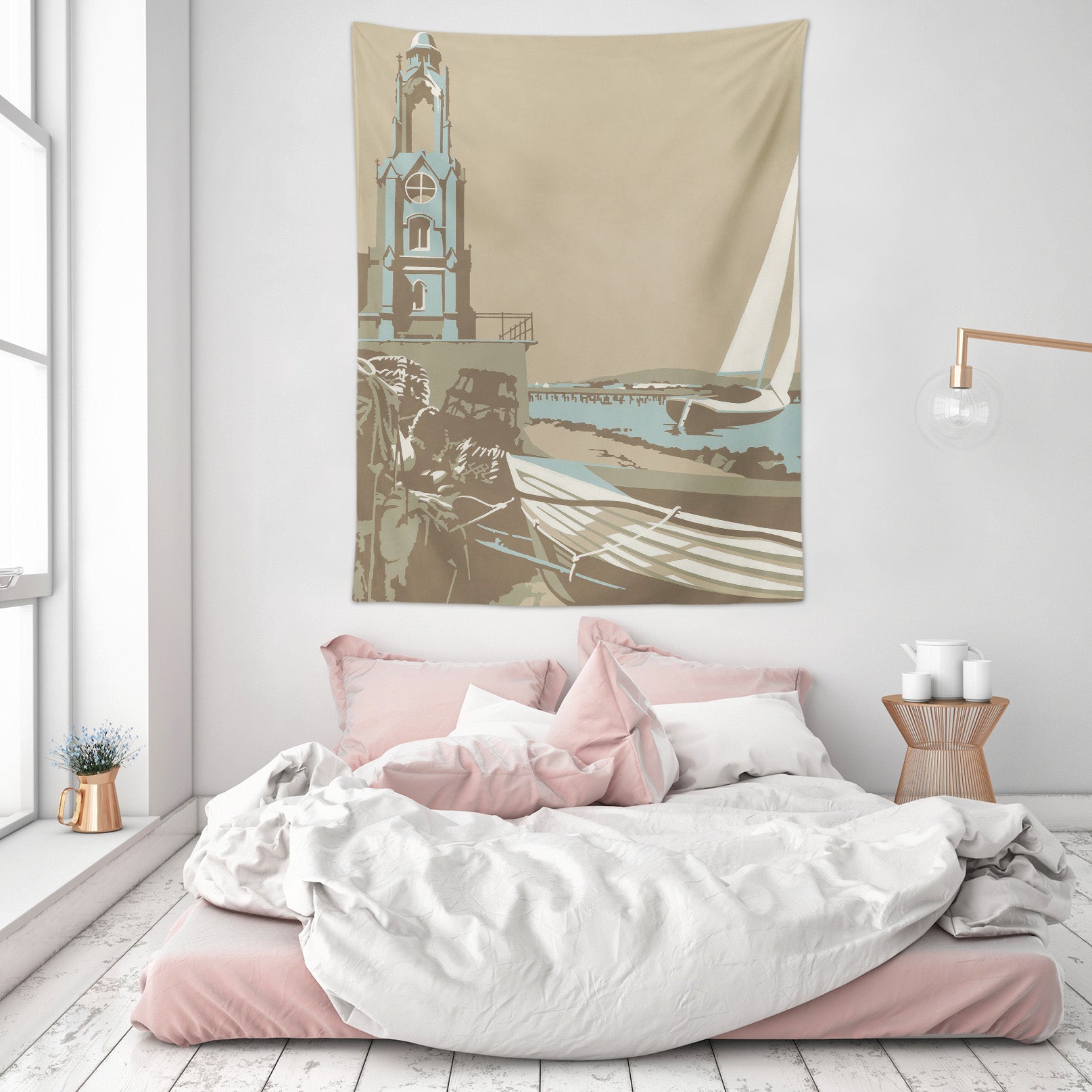 3D Seaside Building 5391 Steve Read Tapestry Hanging Cloth Hang